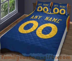 Custom Quilt Sets Golden State Jersey Personalized Basketball Premium Quilt Bedding for Men Women