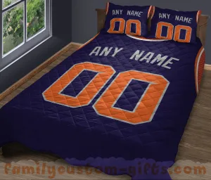 Custom Quilt Sets Phoenix Jersey Personalized Basketball Premium Quilt Bedding for Boys Girls Men Women