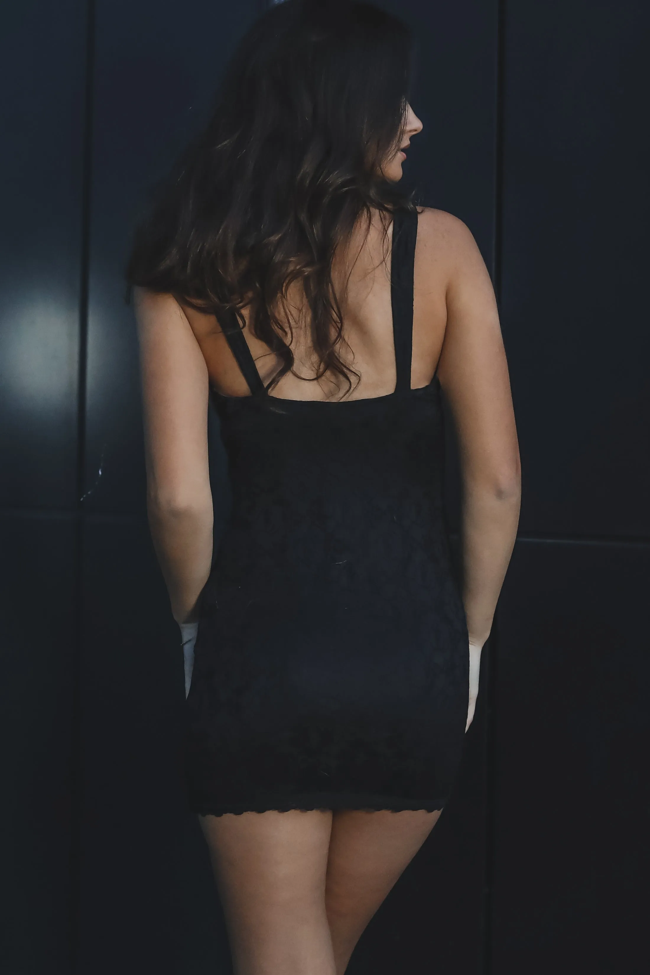 DEAL In A Daze Lined Lace Mini Dress