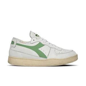 Diadora MI Basket Row Cut 'White Stone Green'