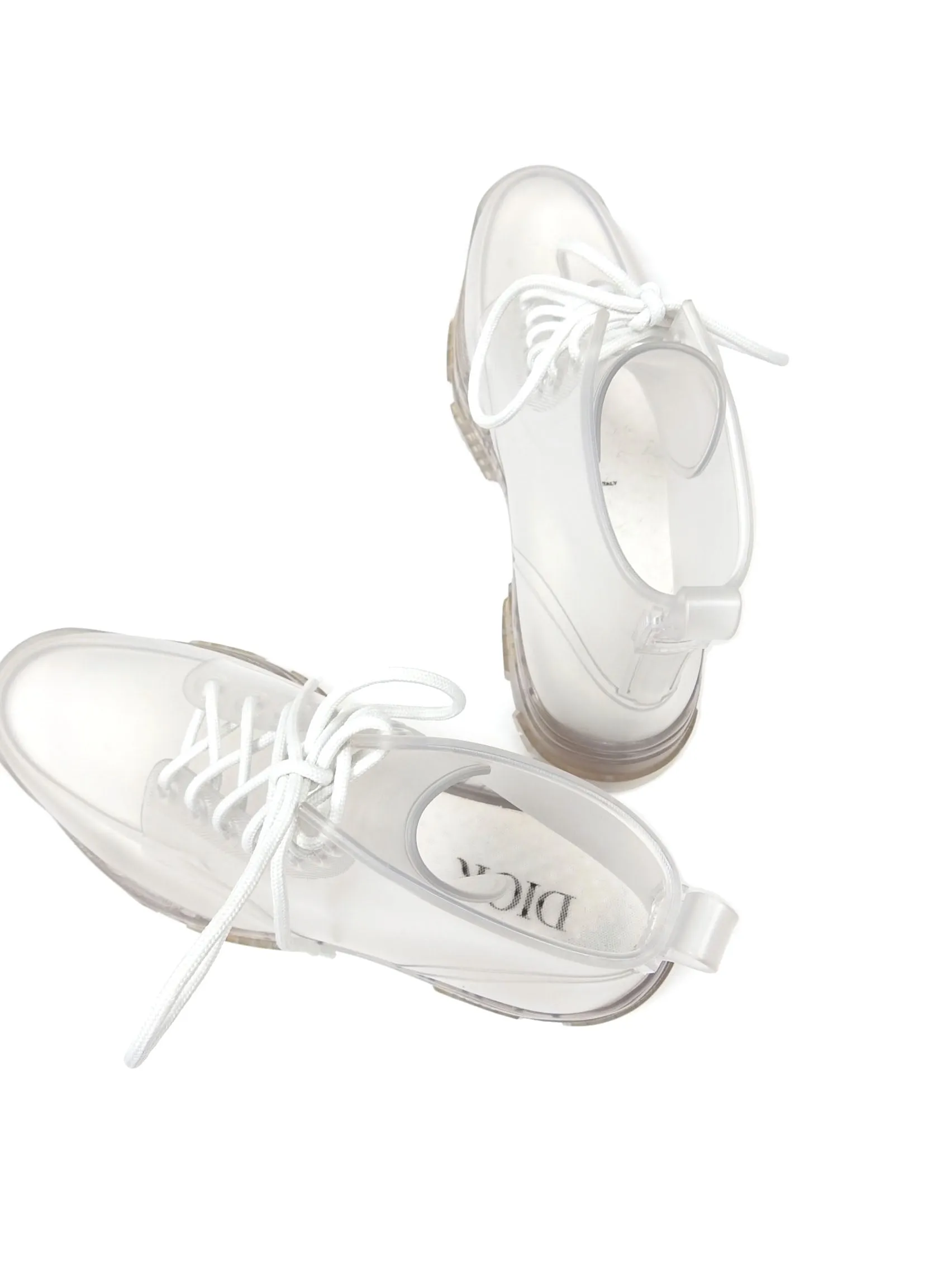 Dior Homme x Daniel Arsham Transparent Boots Size 43