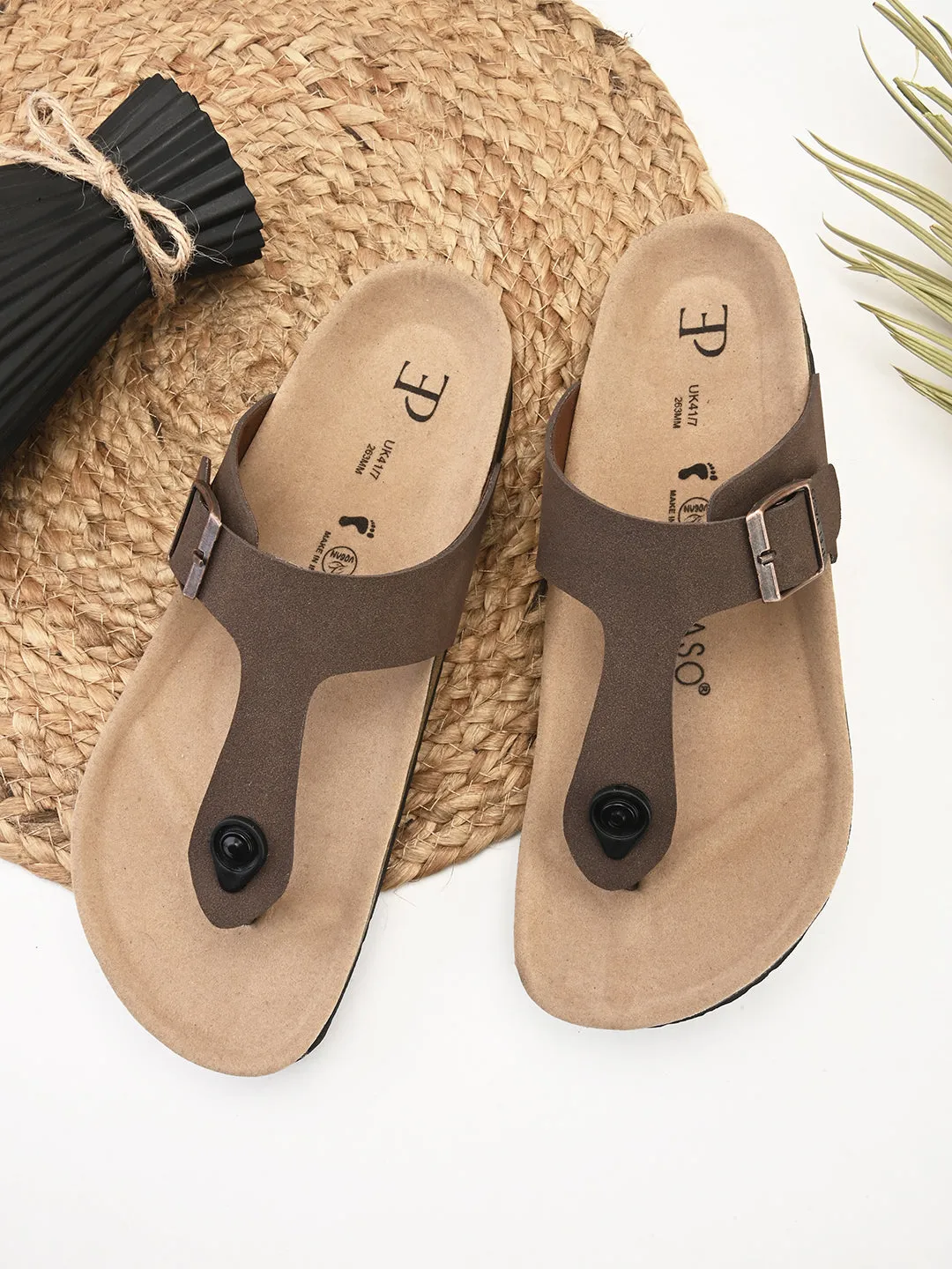 Elegant Khaki Suede Sandal For Men