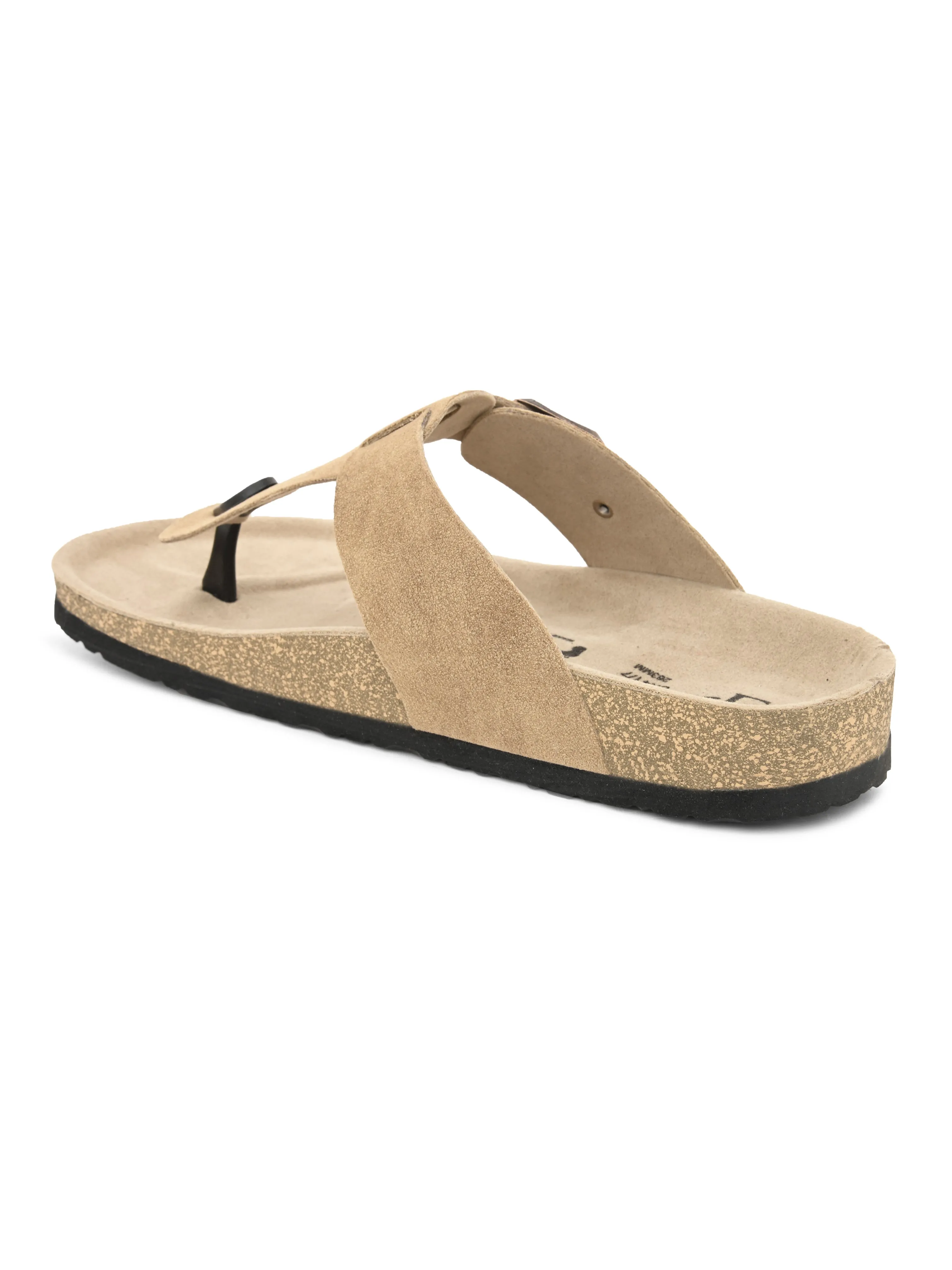 Elegant Khaki Suede Sandal For Men