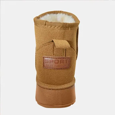 Fleece gevoerde chunky platform mini laarzen