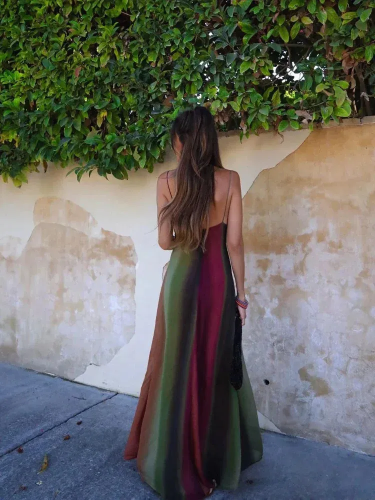 Flowy Multi-Tone Maxi Dress | Elegant & Lightweight | Perfect for Summer