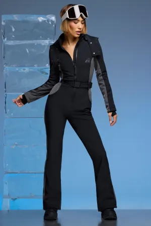 Freestyle - Fleece Lined Ski Suit in Black