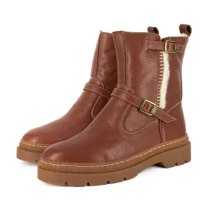 Gabarone : Ladies Leather 100% Wool-Lined Boot in Suede Cayak