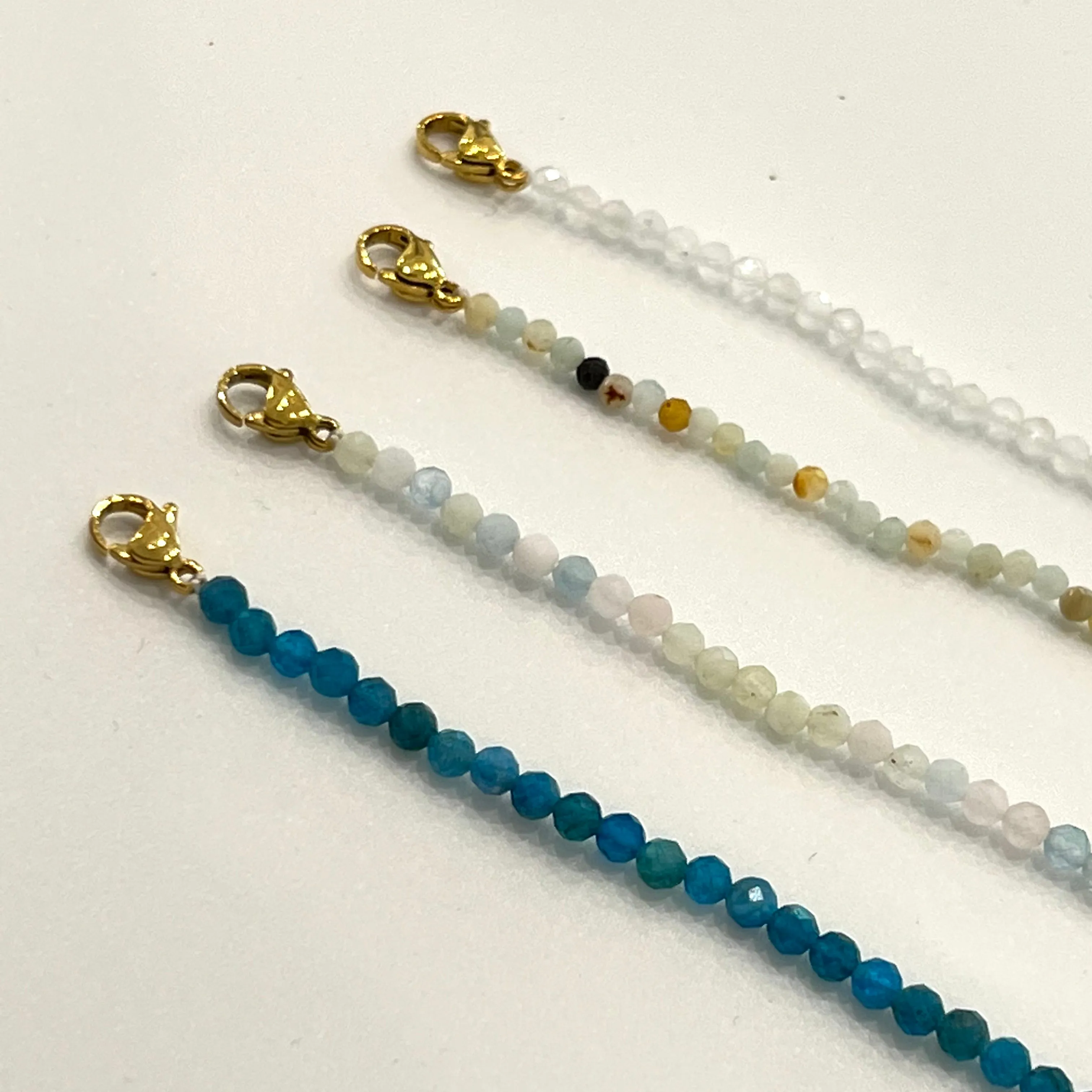 Gemstone Stainless Steel Flower Anklet - Gold