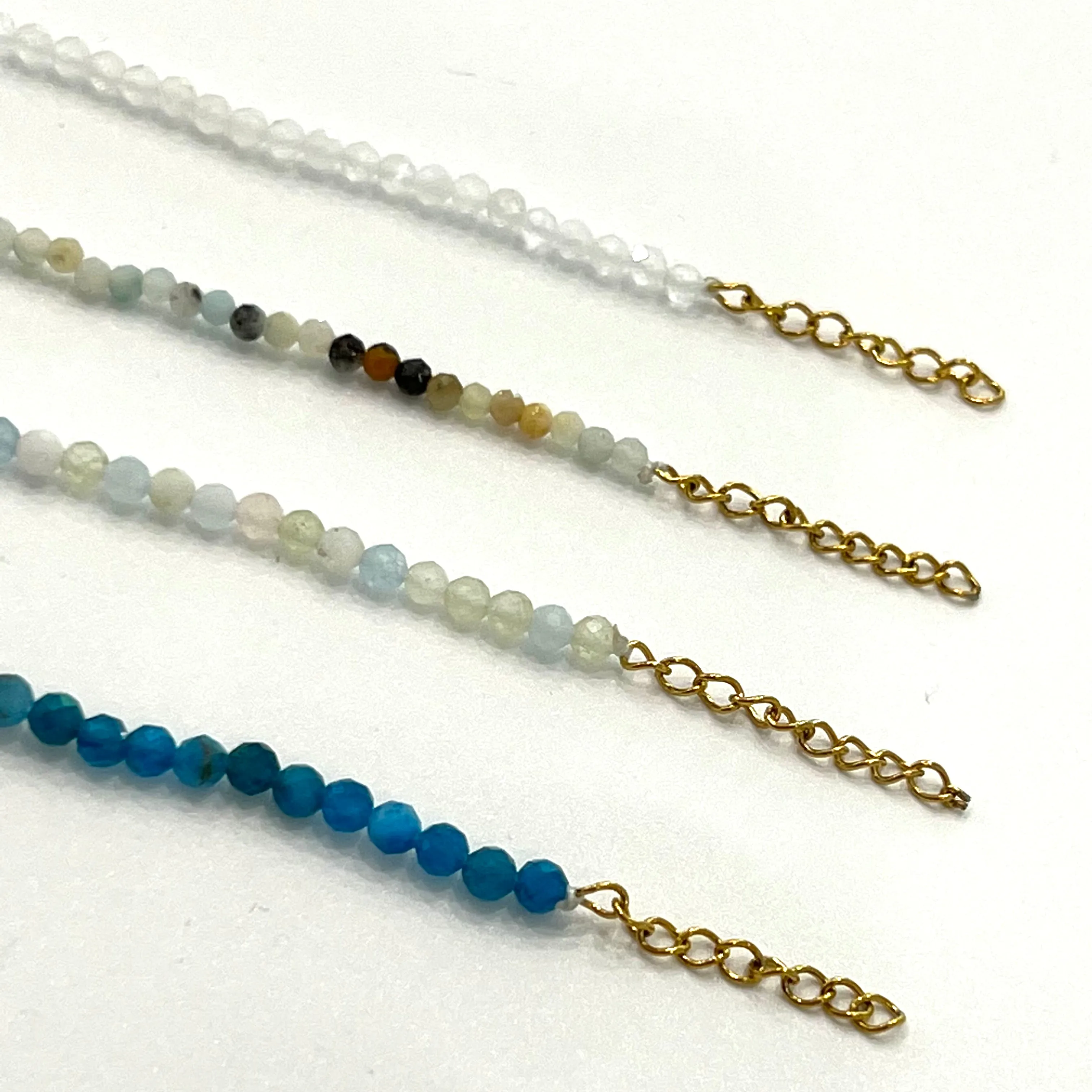 Gemstone Stainless Steel Flower Anklet - Gold