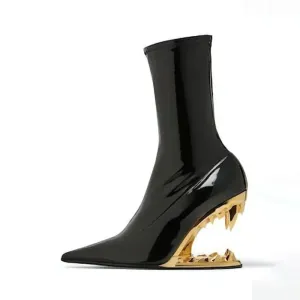 Giselle – Elegant Women’s Ankle Boots with Unique Heel