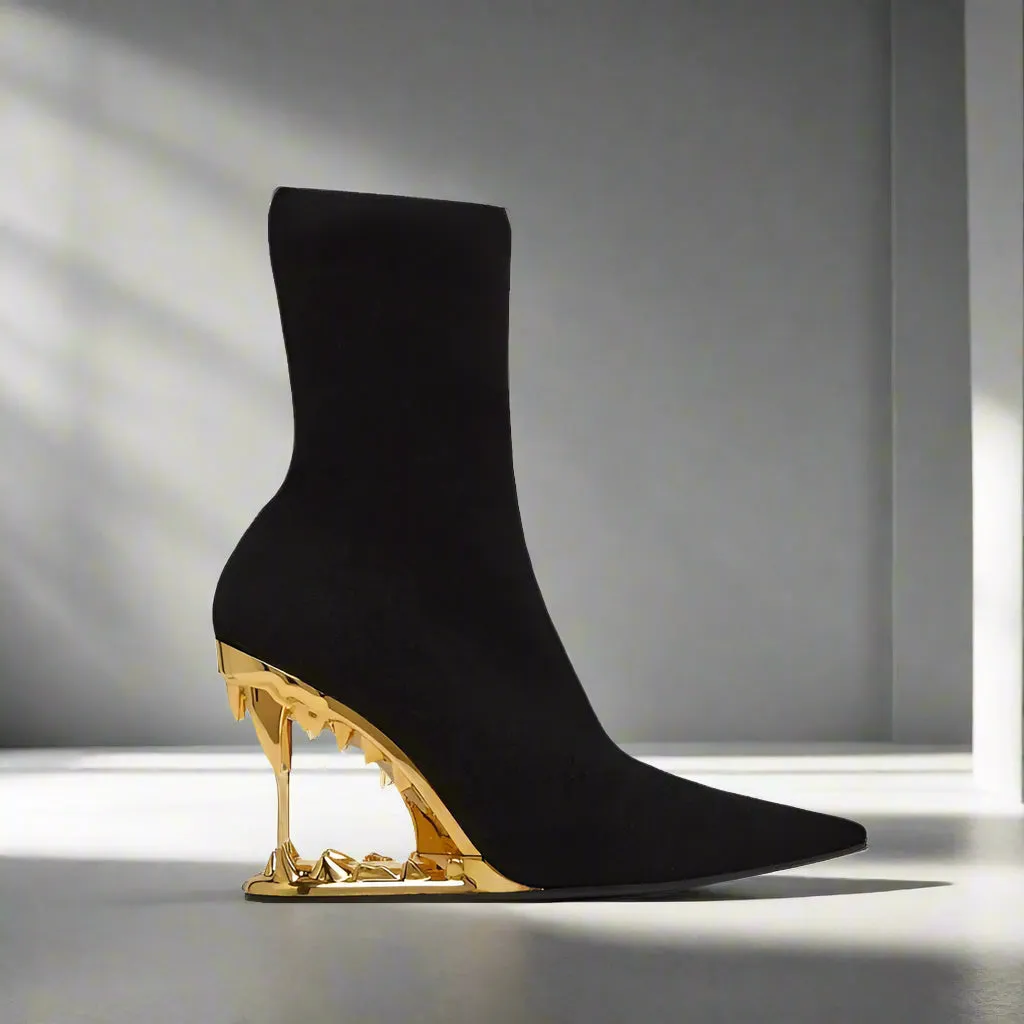 Giselle – Elegant Women’s Ankle Boots with Unique Heel