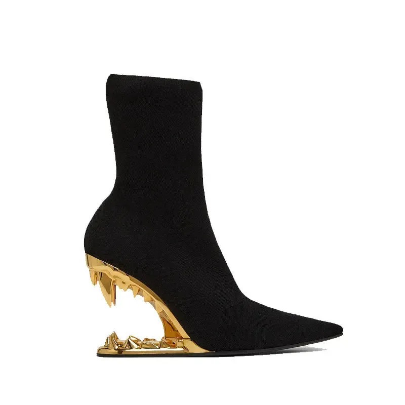 Giselle – Elegant Women’s Ankle Boots with Unique Heel