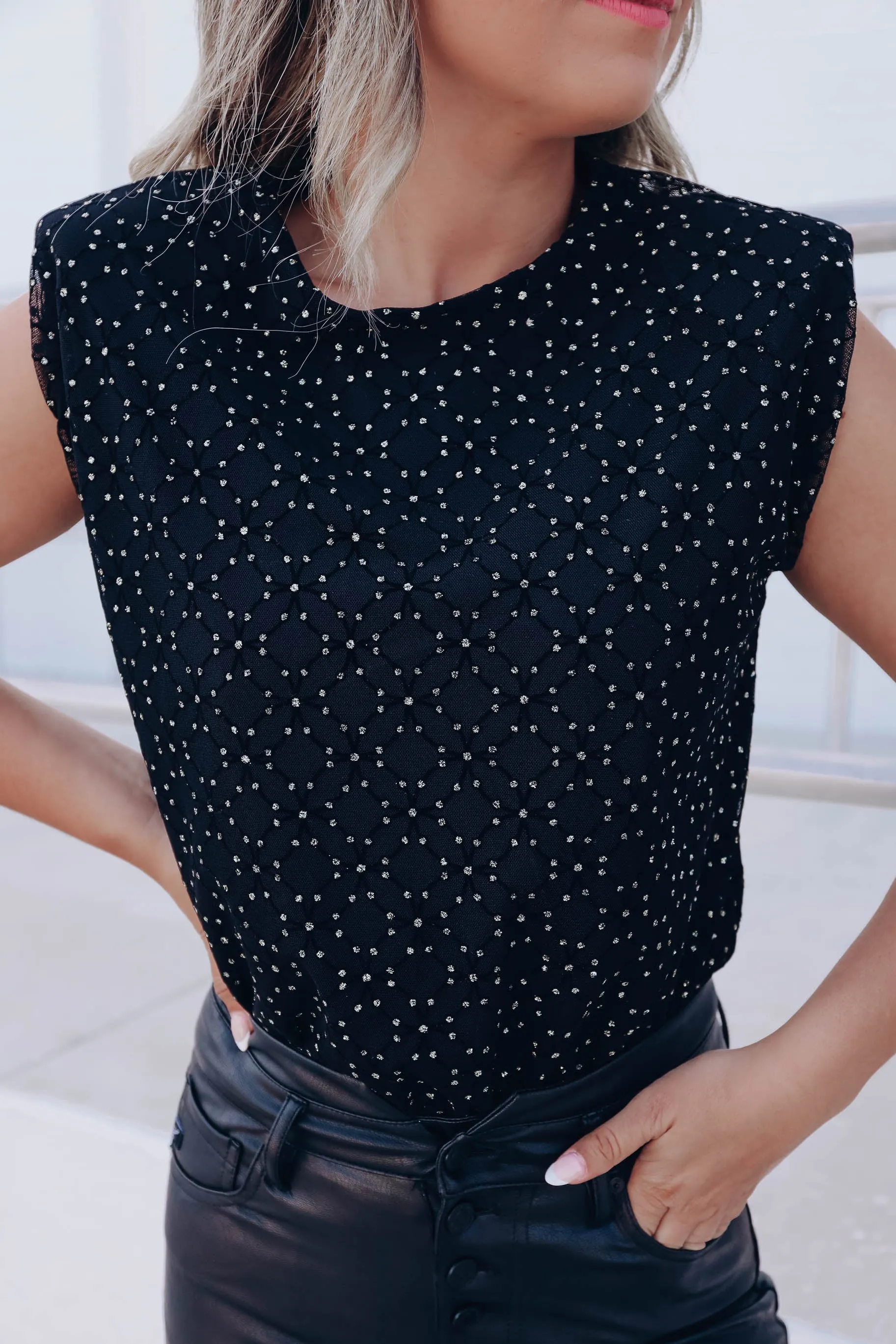 Glitter In The Night Mesh Body Suit