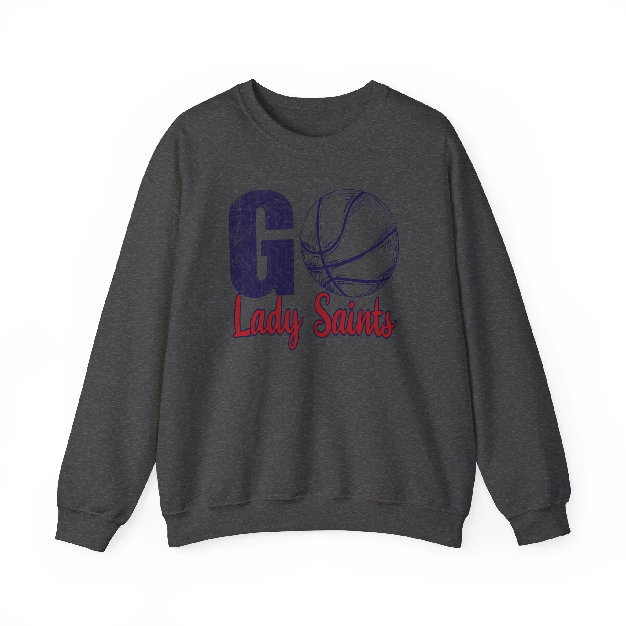 Go Lady Saints Basketball Unisex Heavy Blend™ Crewneck Sweatshirt