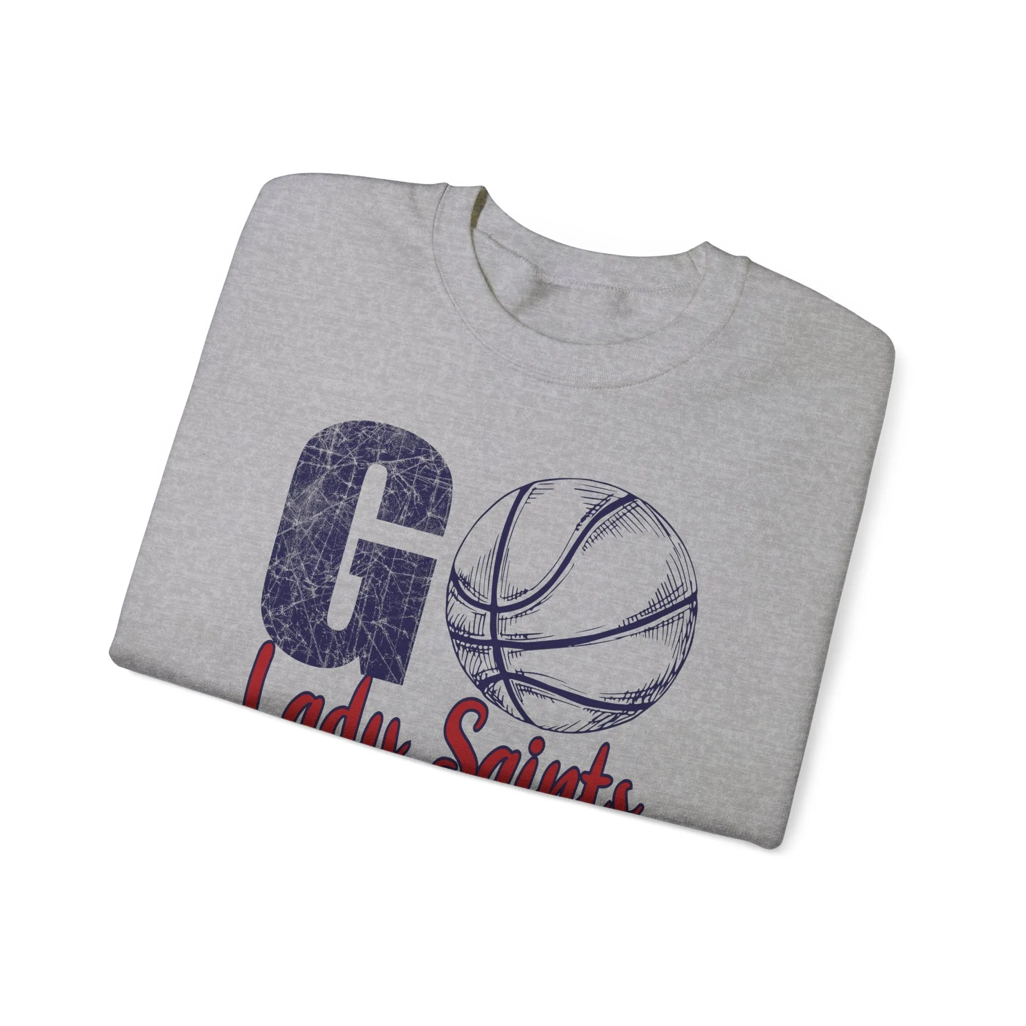 Go Lady Saints Basketball Unisex Heavy Blend™ Crewneck Sweatshirt