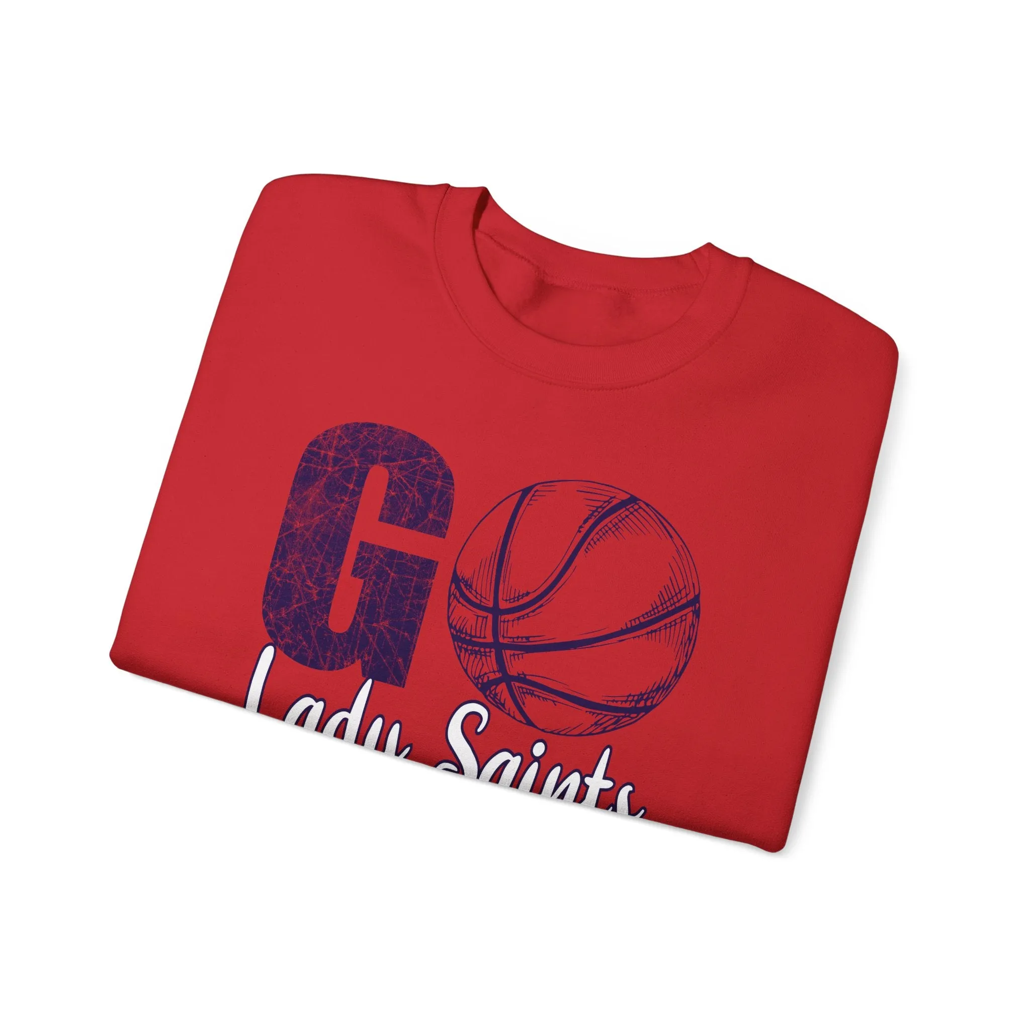 Go Lady Saints Basketball Unisex Heavy Blend™ Crewneck Sweatshirt