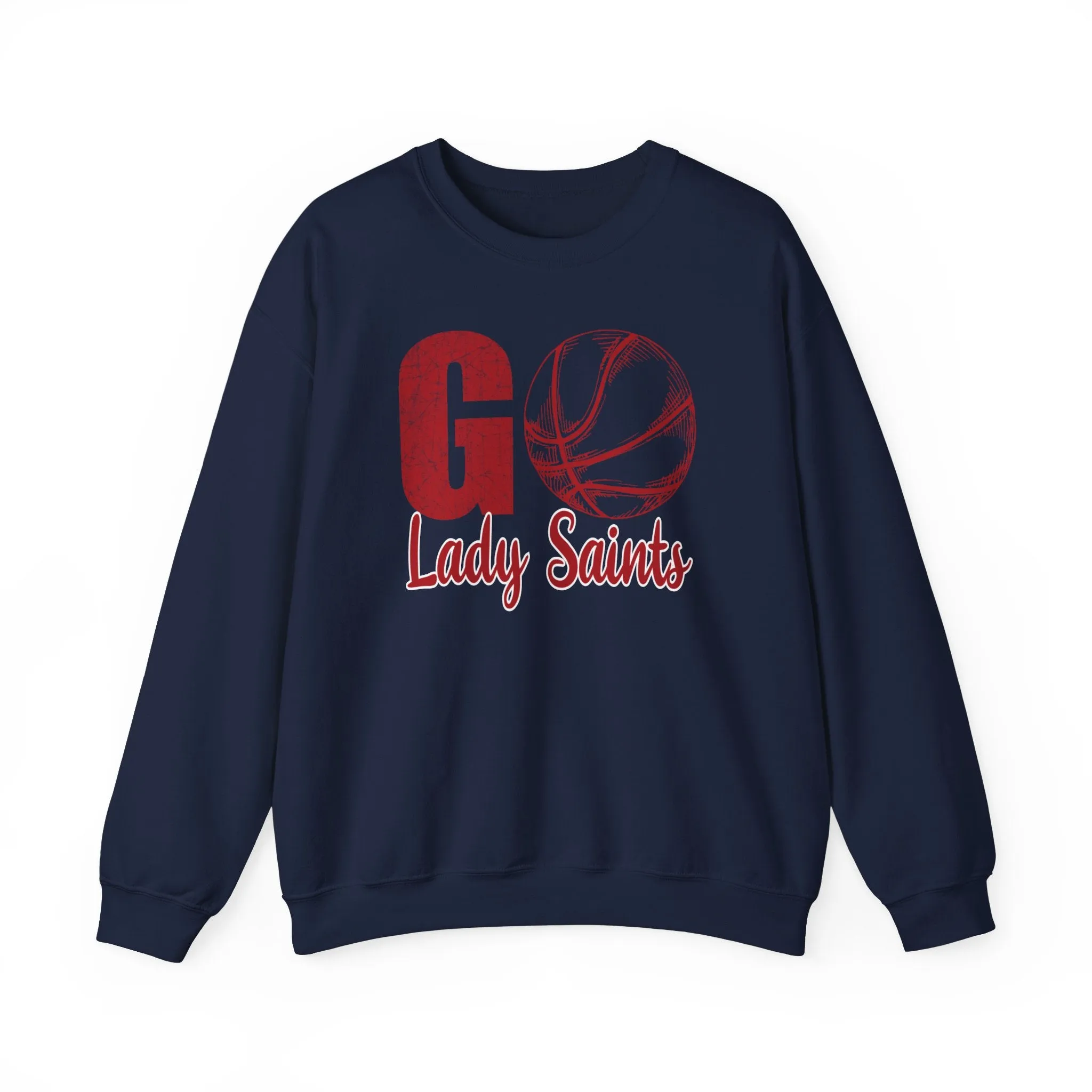 Go Lady Saints Basketball Unisex Heavy Blend™ Crewneck Sweatshirt