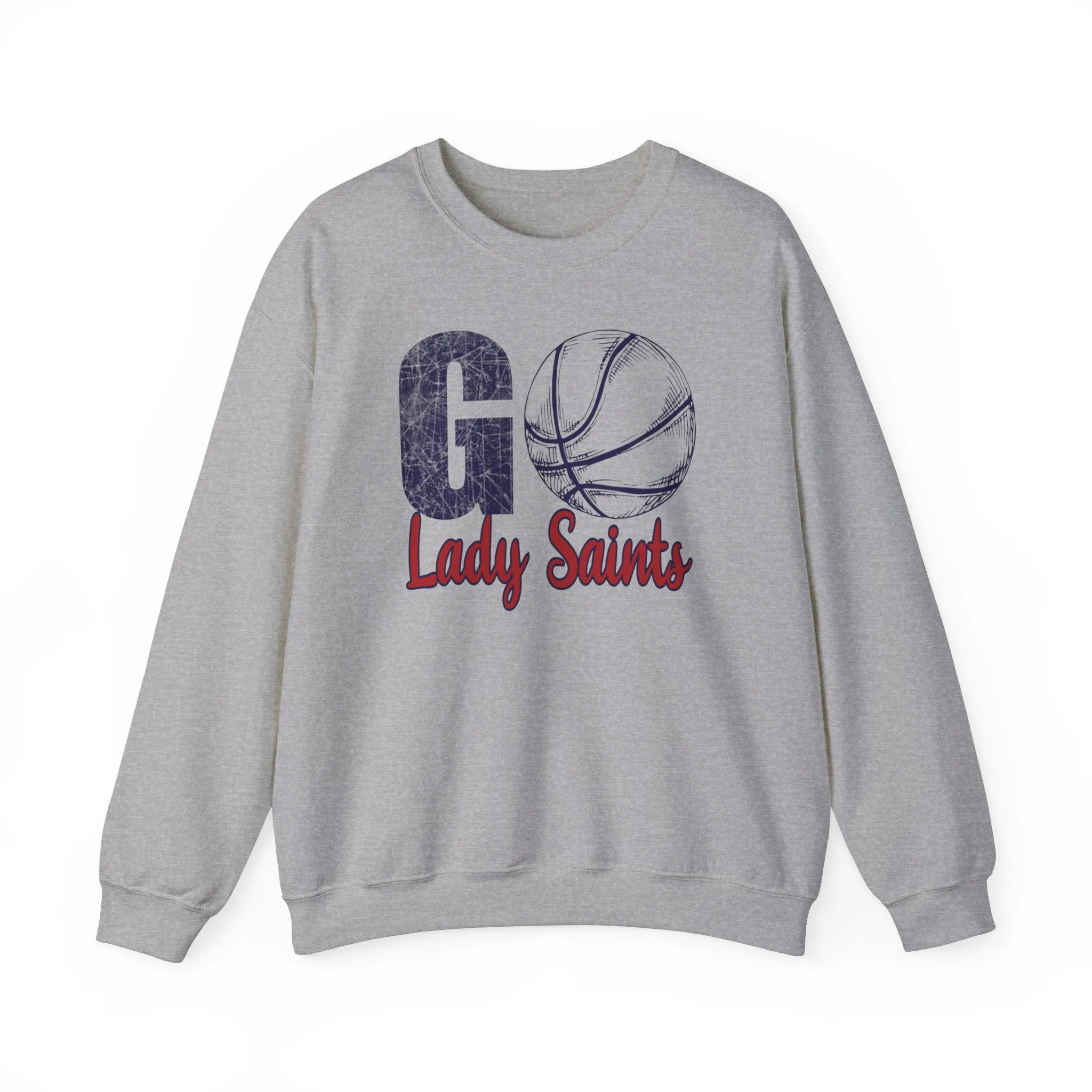 Go Lady Saints Basketball Unisex Heavy Blend™ Crewneck Sweatshirt