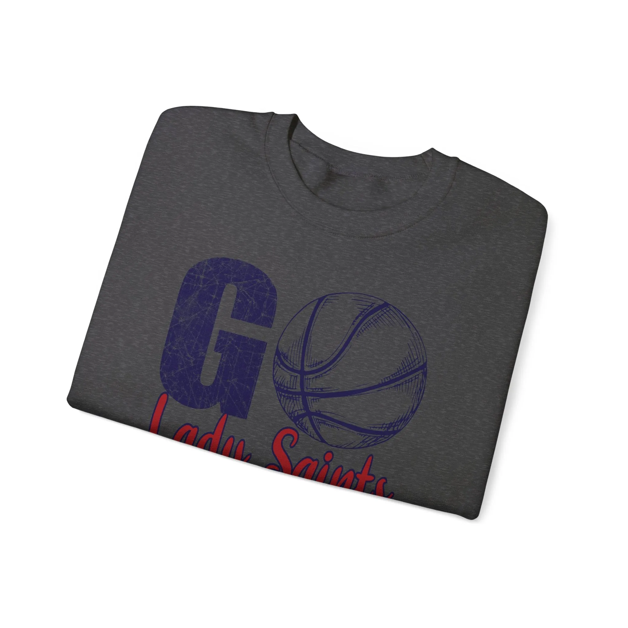 Go Lady Saints Basketball Unisex Heavy Blend™ Crewneck Sweatshirt