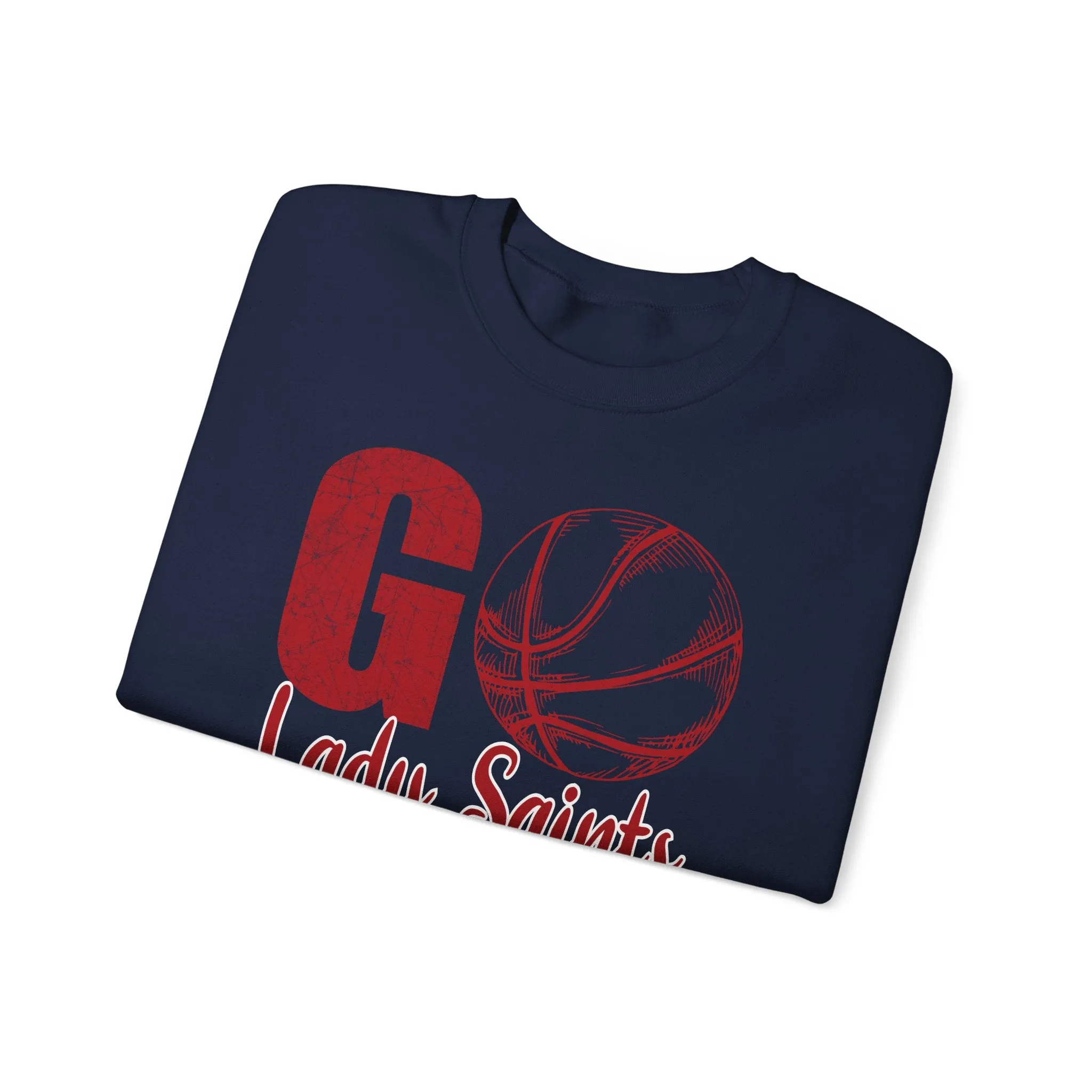 Go Lady Saints Basketball Unisex Heavy Blend™ Crewneck Sweatshirt
