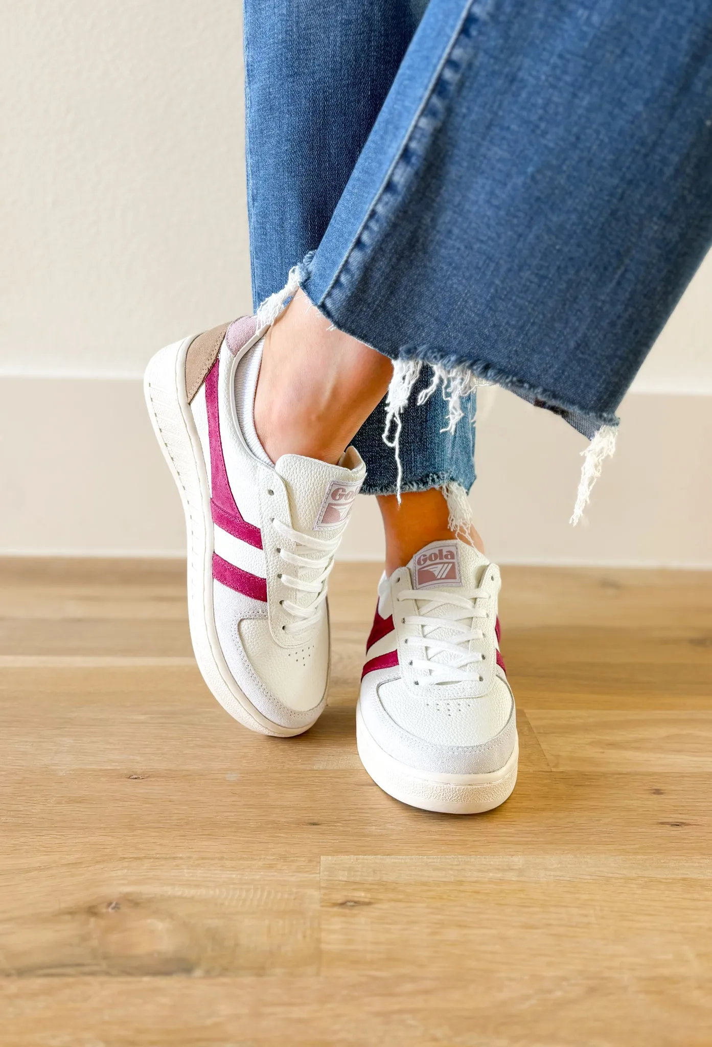 Gola Grandslam Trident Sneakers in Chalk Pink