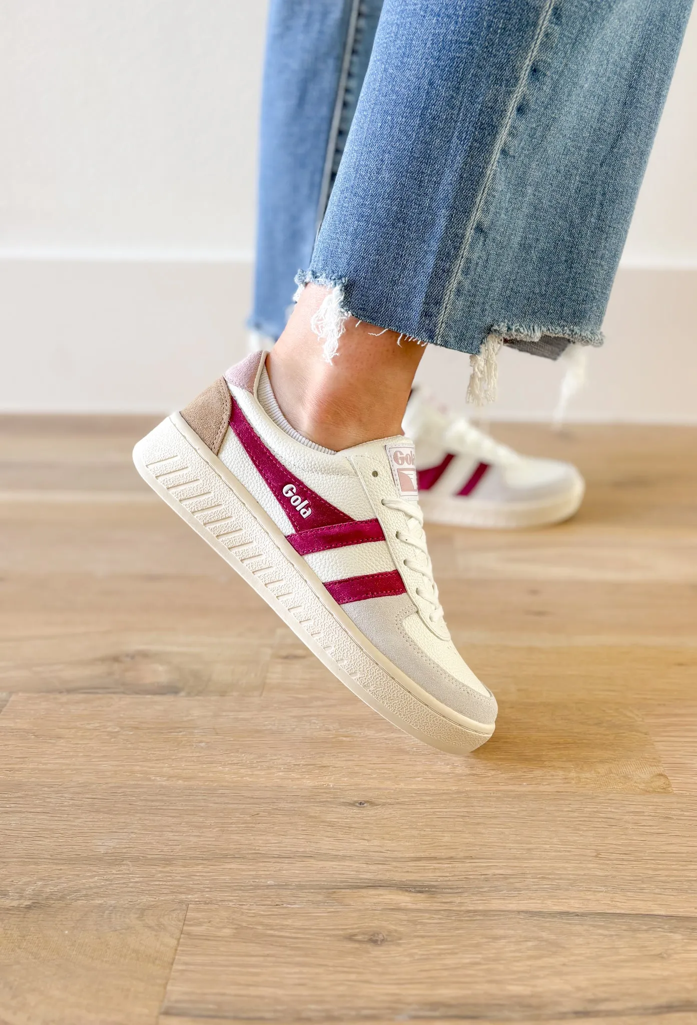 Gola Grandslam Trident Sneakers in Chalk Pink