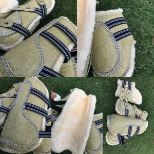 Gold glitter deluxe crystal tendon and fetlock boots all sizes available   FREE POSTAGE