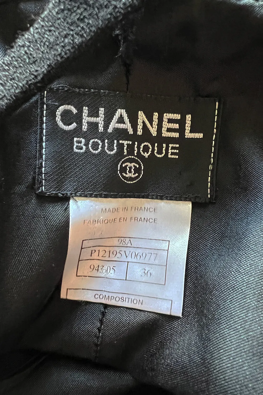 Gorgeous Fall 1998 Chanel by Karl Lagerfeld Runway Black Crepe One Shoulder Dress