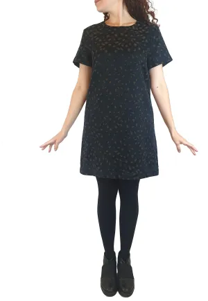 Gorman black dress with understated animal print size 10