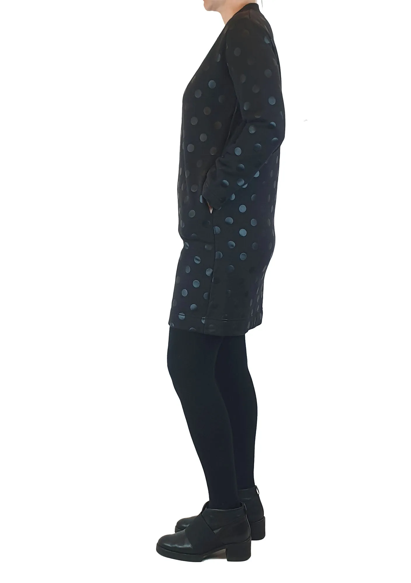 Gorman black jumper dress with black polka dots size 8 (excellent condition)