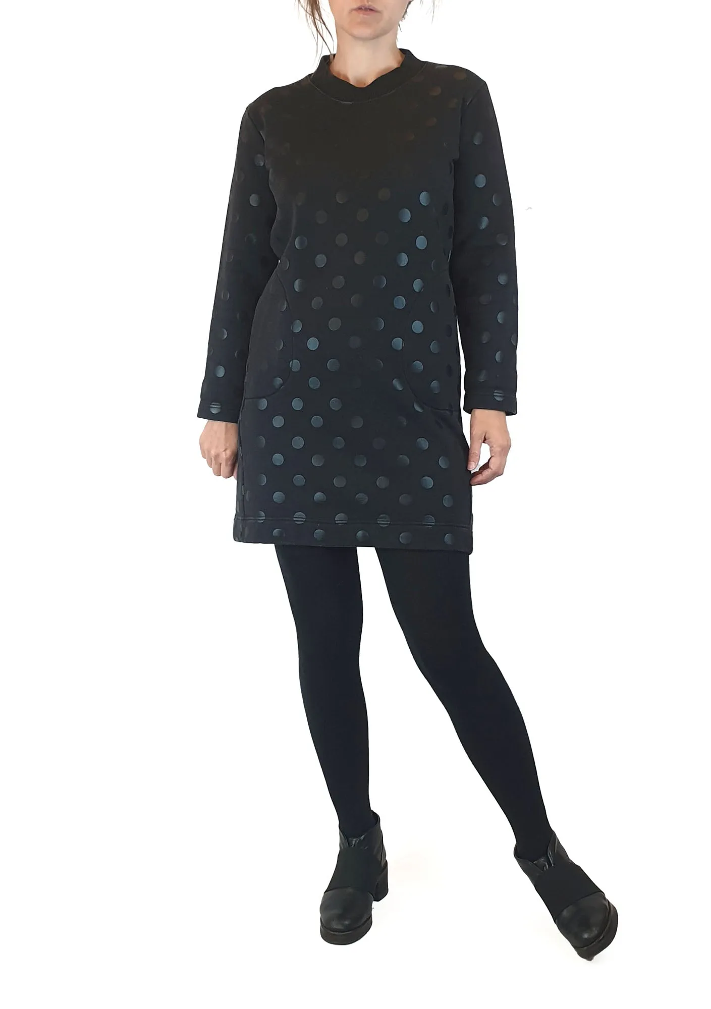 Gorman black jumper dress with black polka dots size 8 (very good condition)