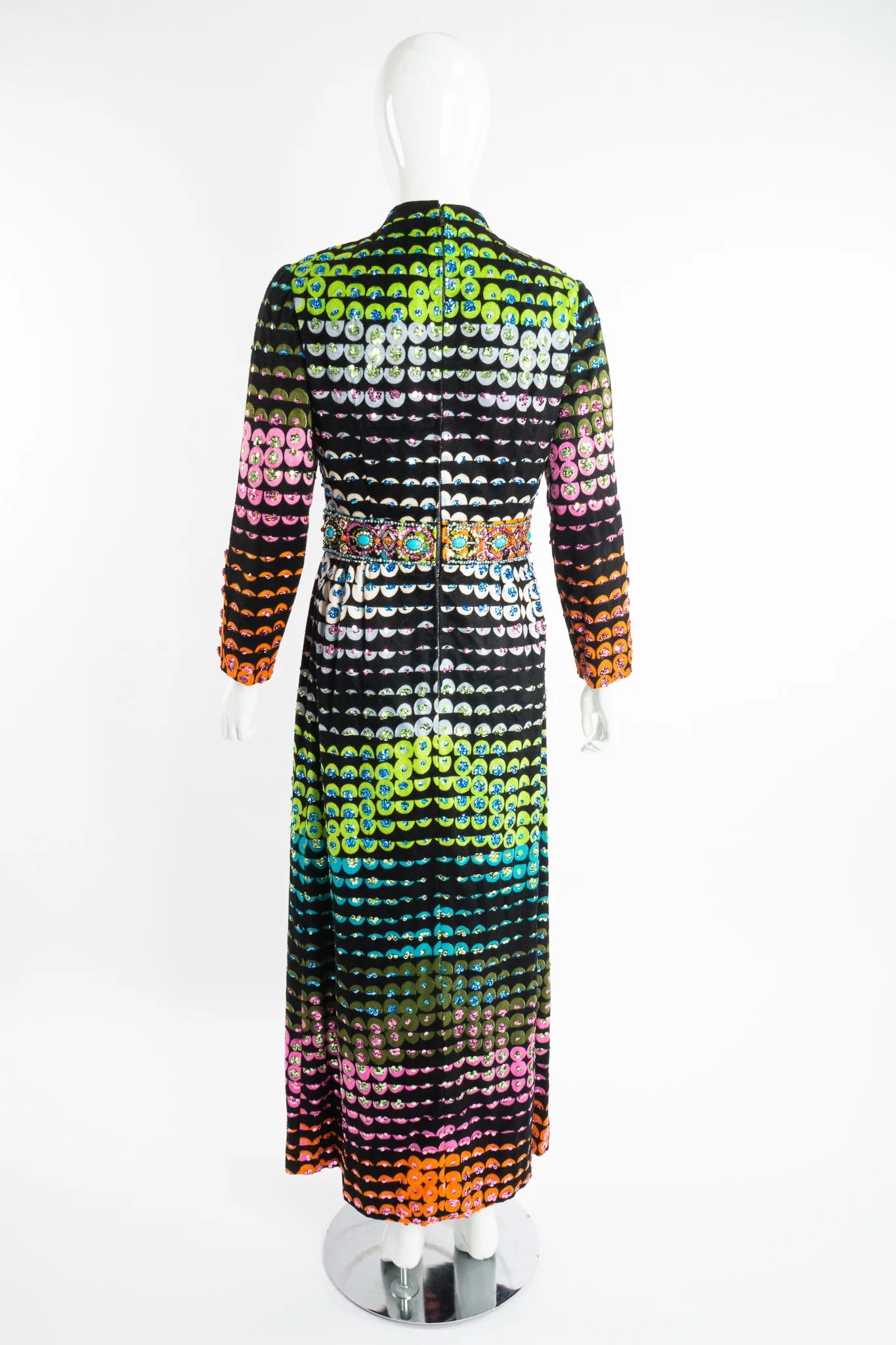 Graphic Rainbow Sequin Dress