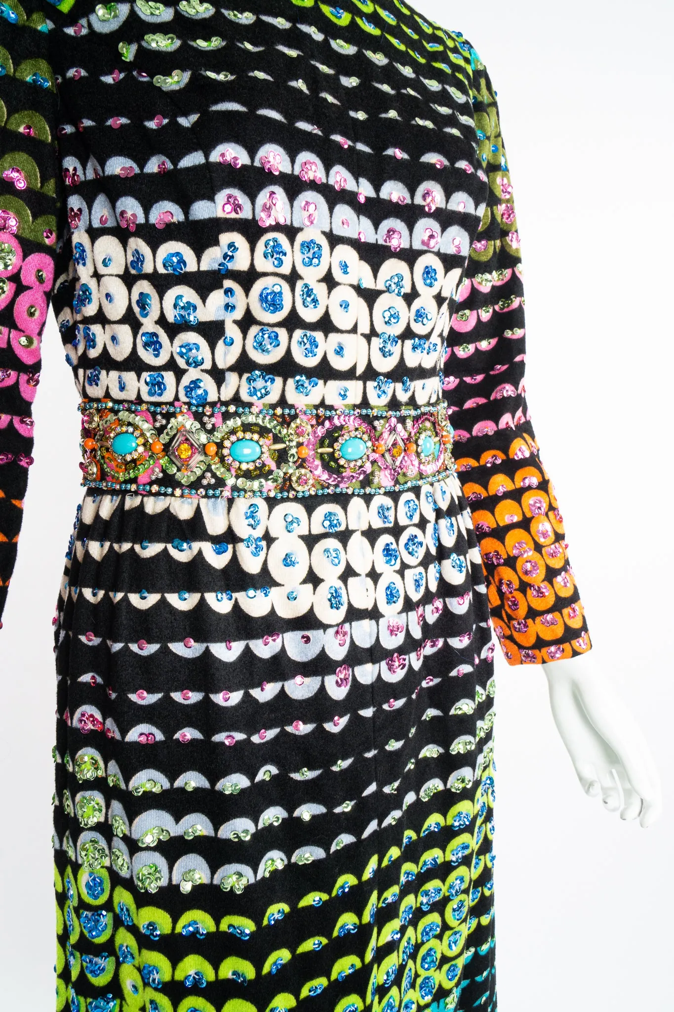 Graphic Rainbow Sequin Dress