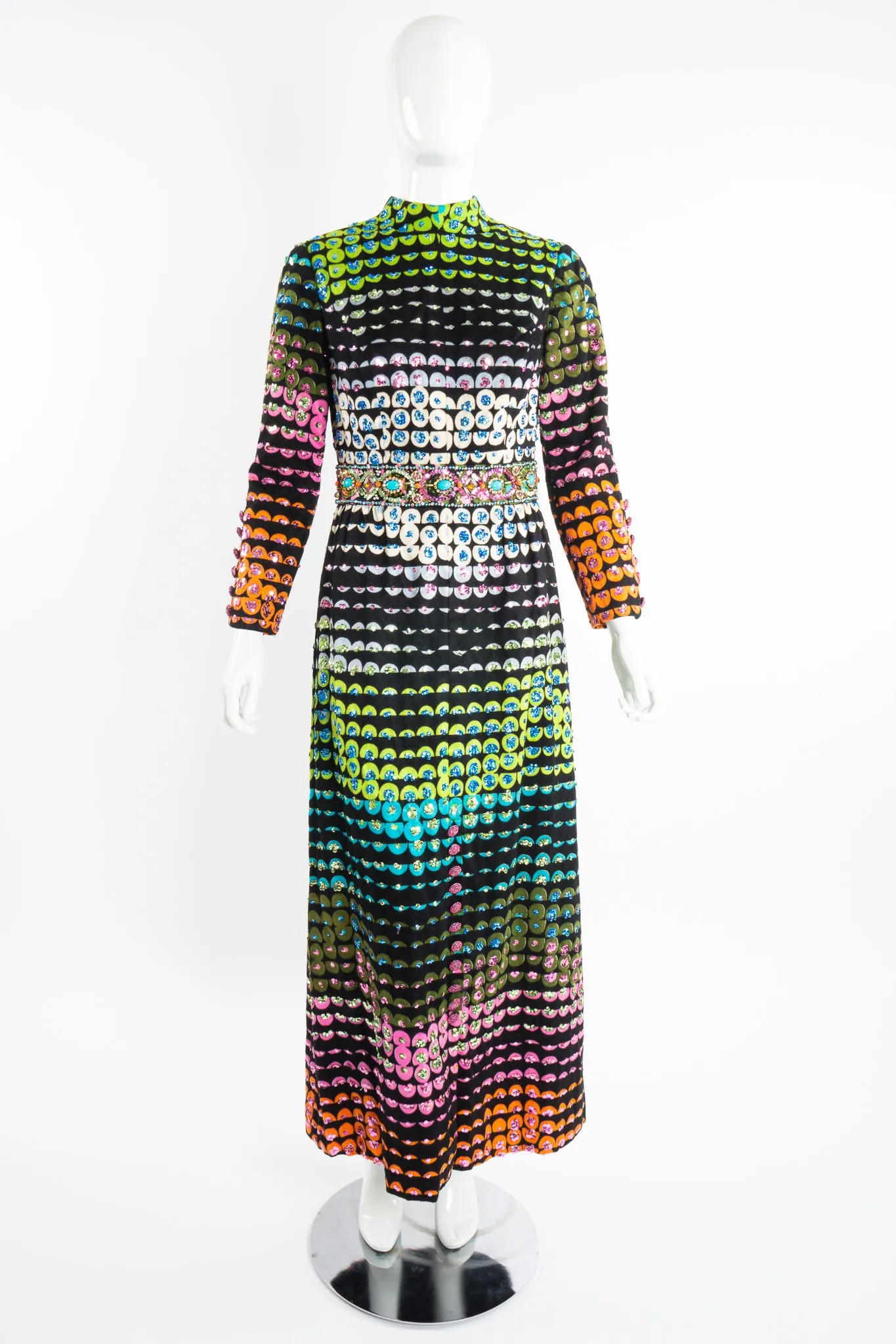 Graphic Rainbow Sequin Dress