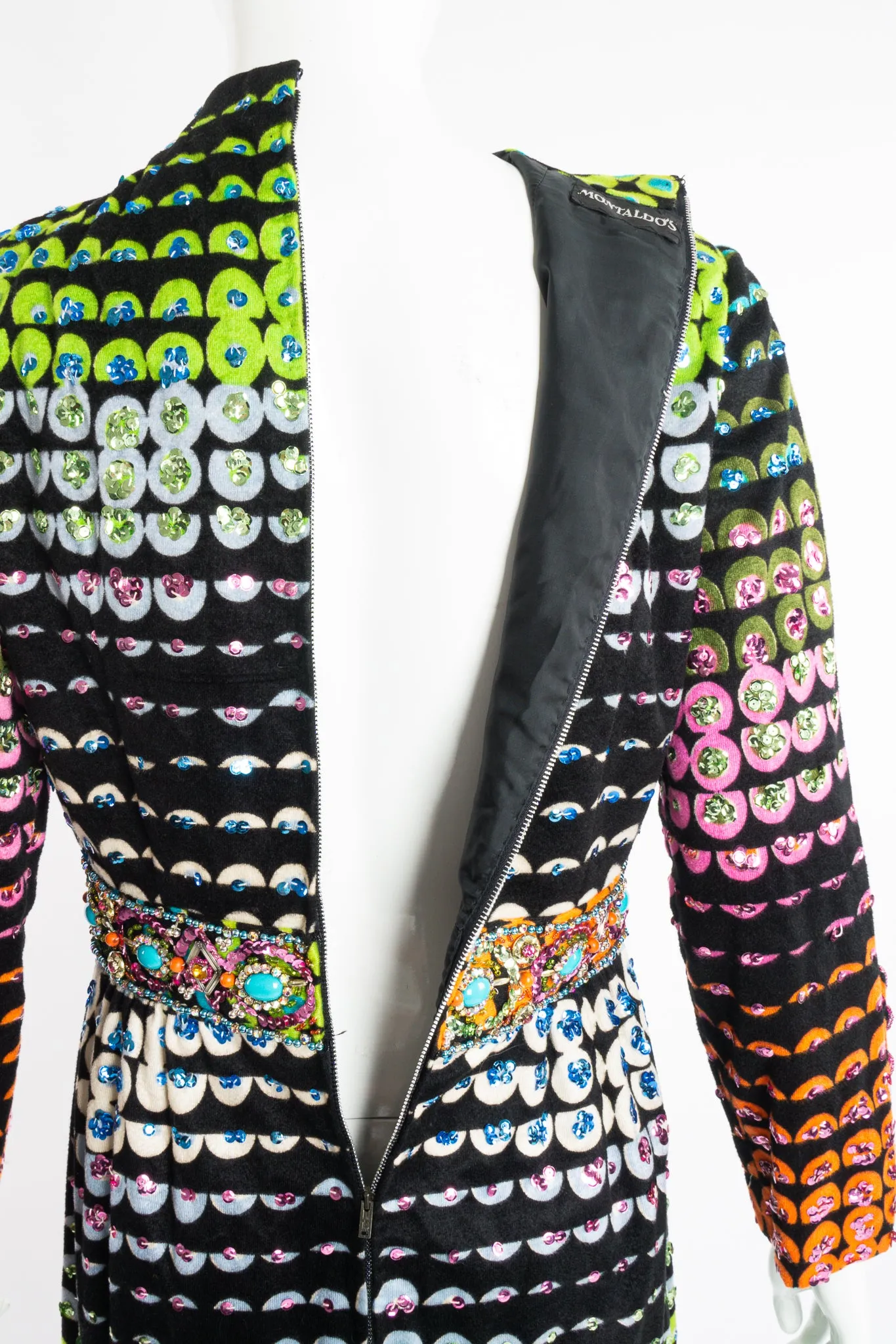 Graphic Rainbow Sequin Dress