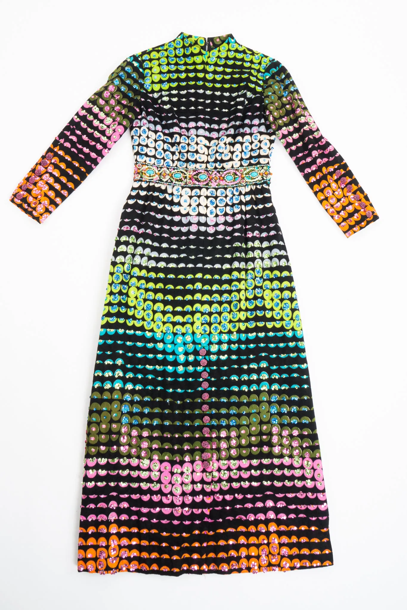 Graphic Rainbow Sequin Dress