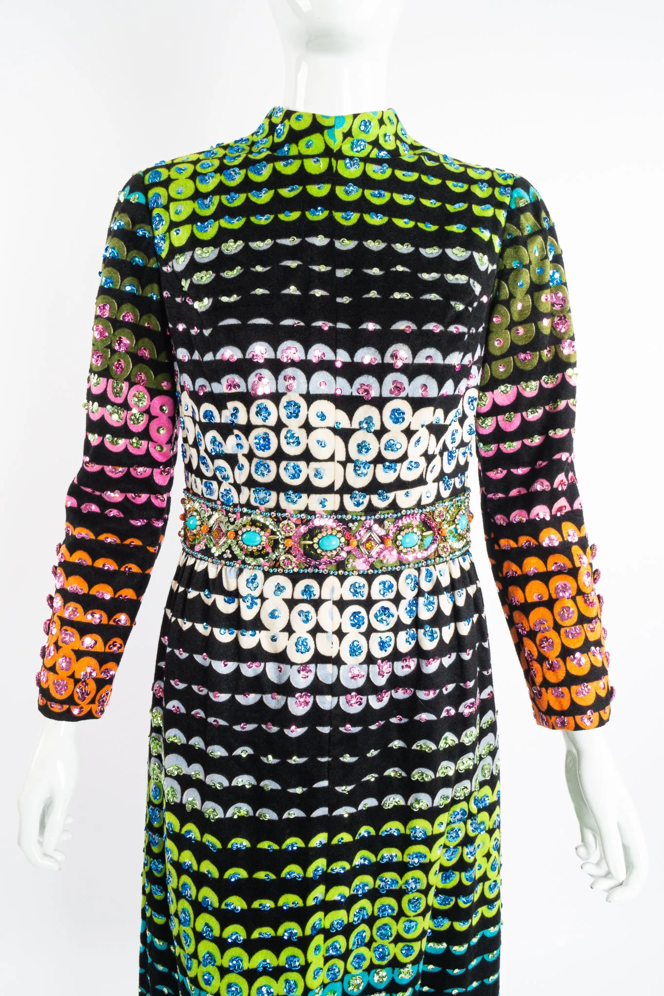 Graphic Rainbow Sequin Dress