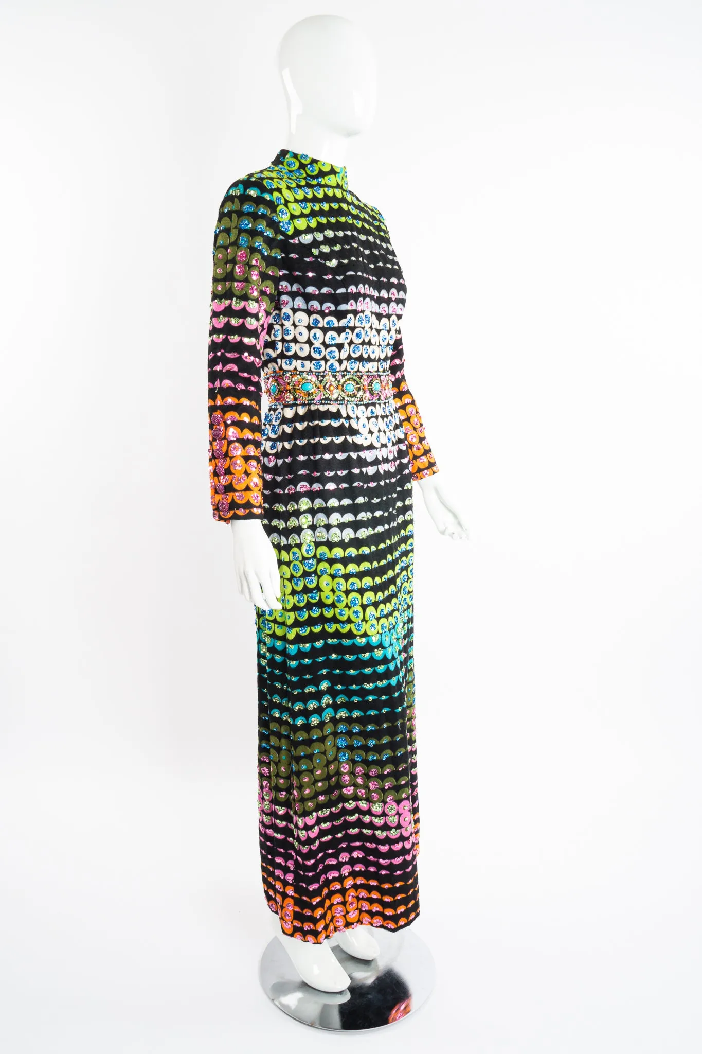 Graphic Rainbow Sequin Dress