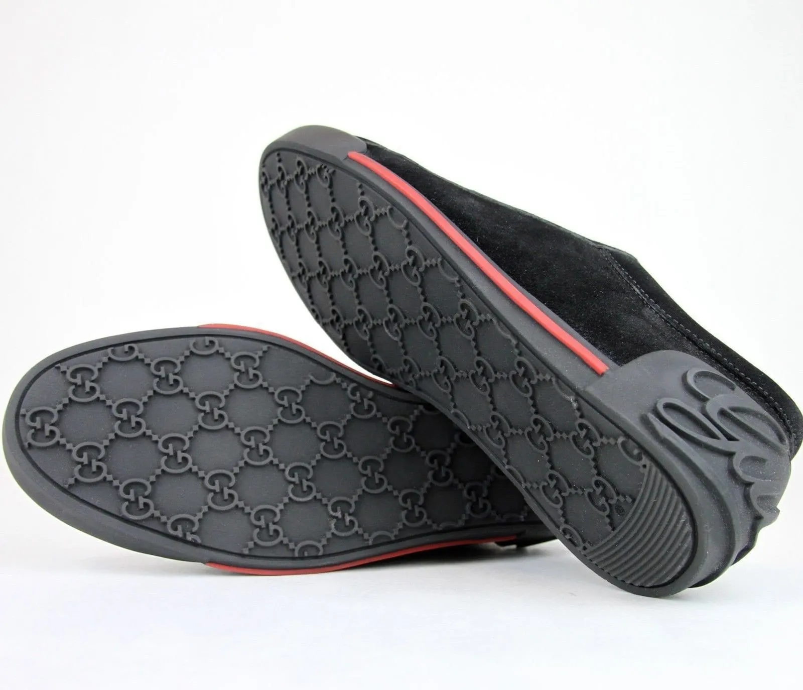 Gucci Sneakers - Gucci Women Black Sneakers Suede Trainer