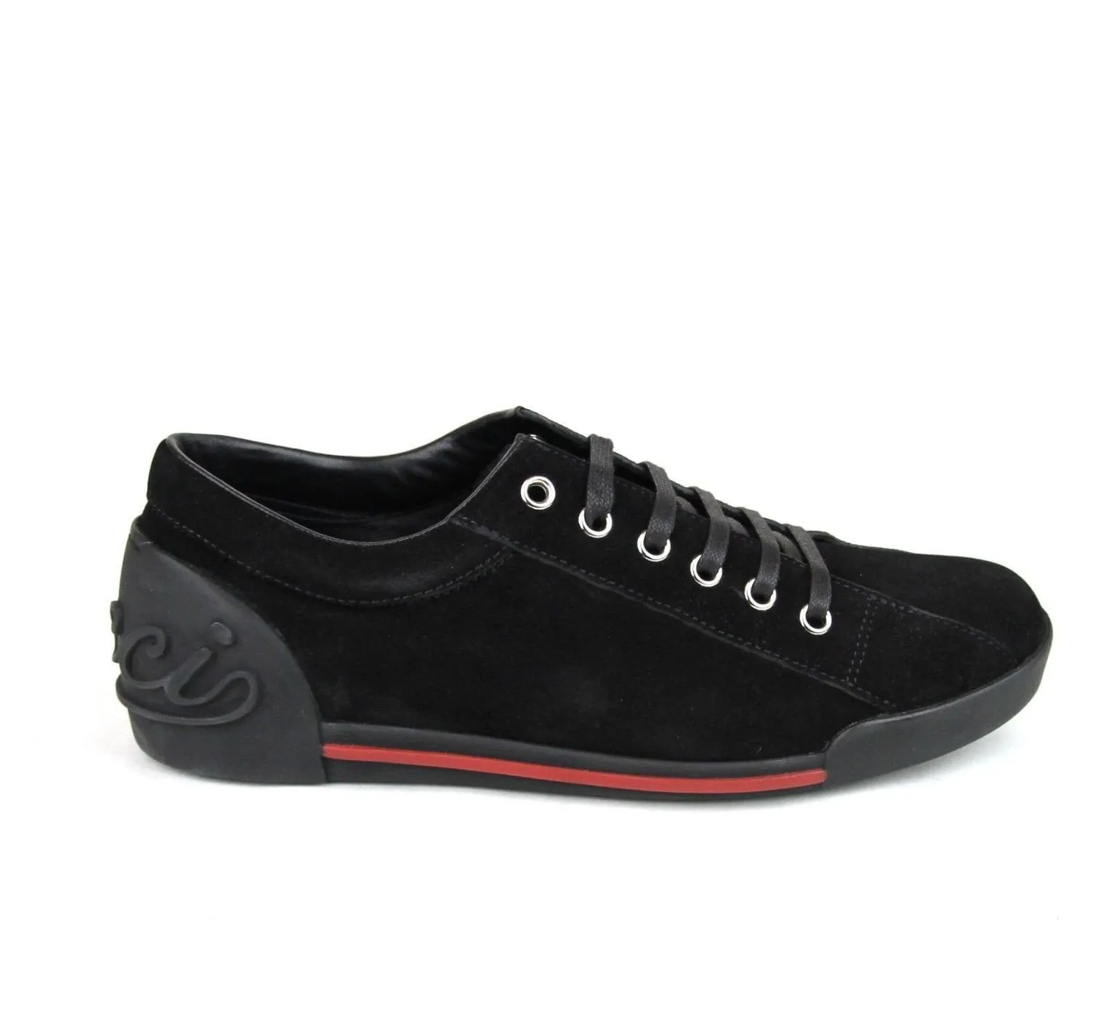 Gucci Sneakers - Gucci Women Black Sneakers Suede Trainer