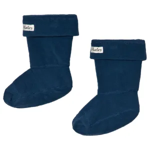 Hatley Fleece Boot Liners (Dark Navy Blue) : Size XS to LG (7/8 to 1/3)