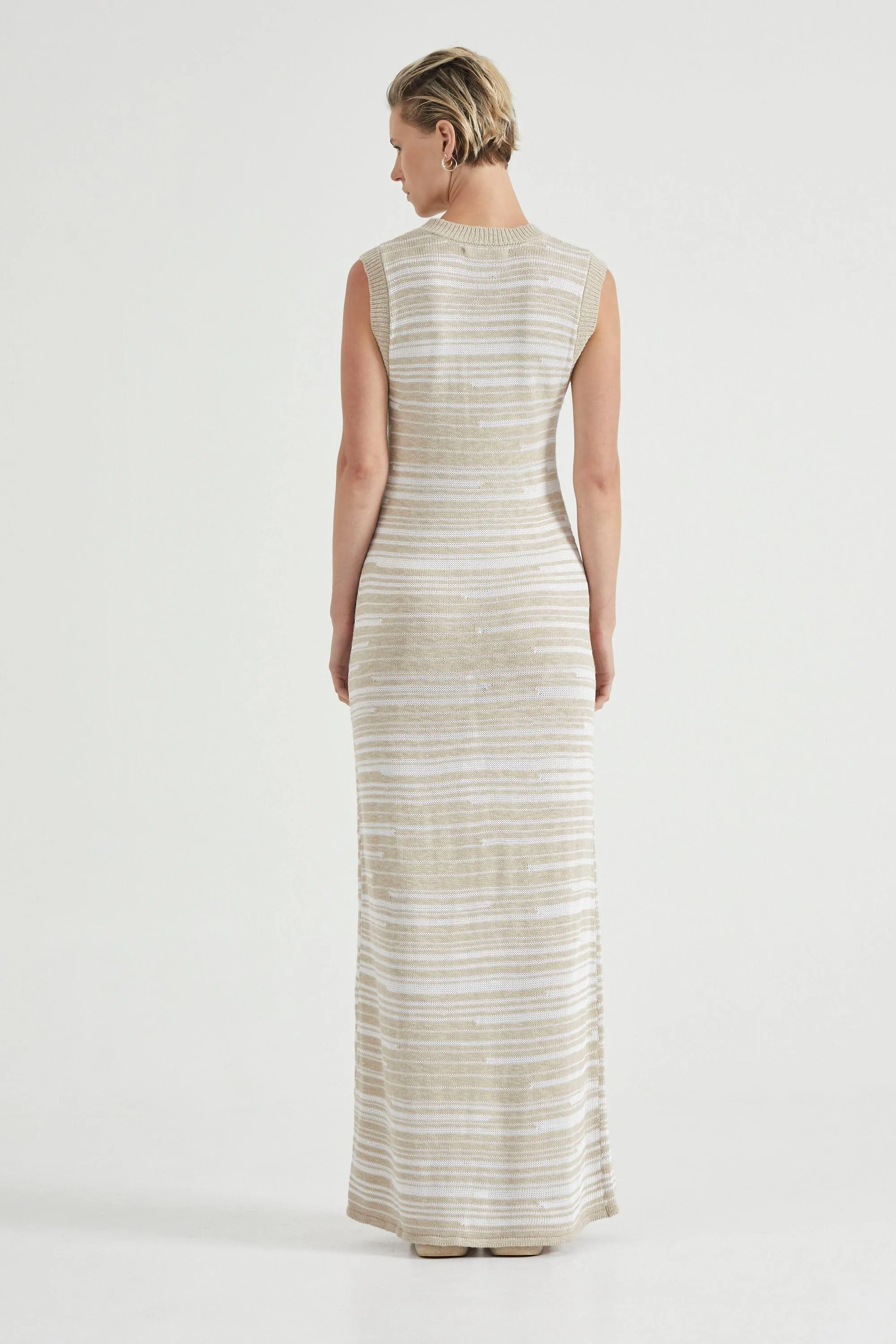 HAZE KNIT MAXI TANK DRESS | PUTTY