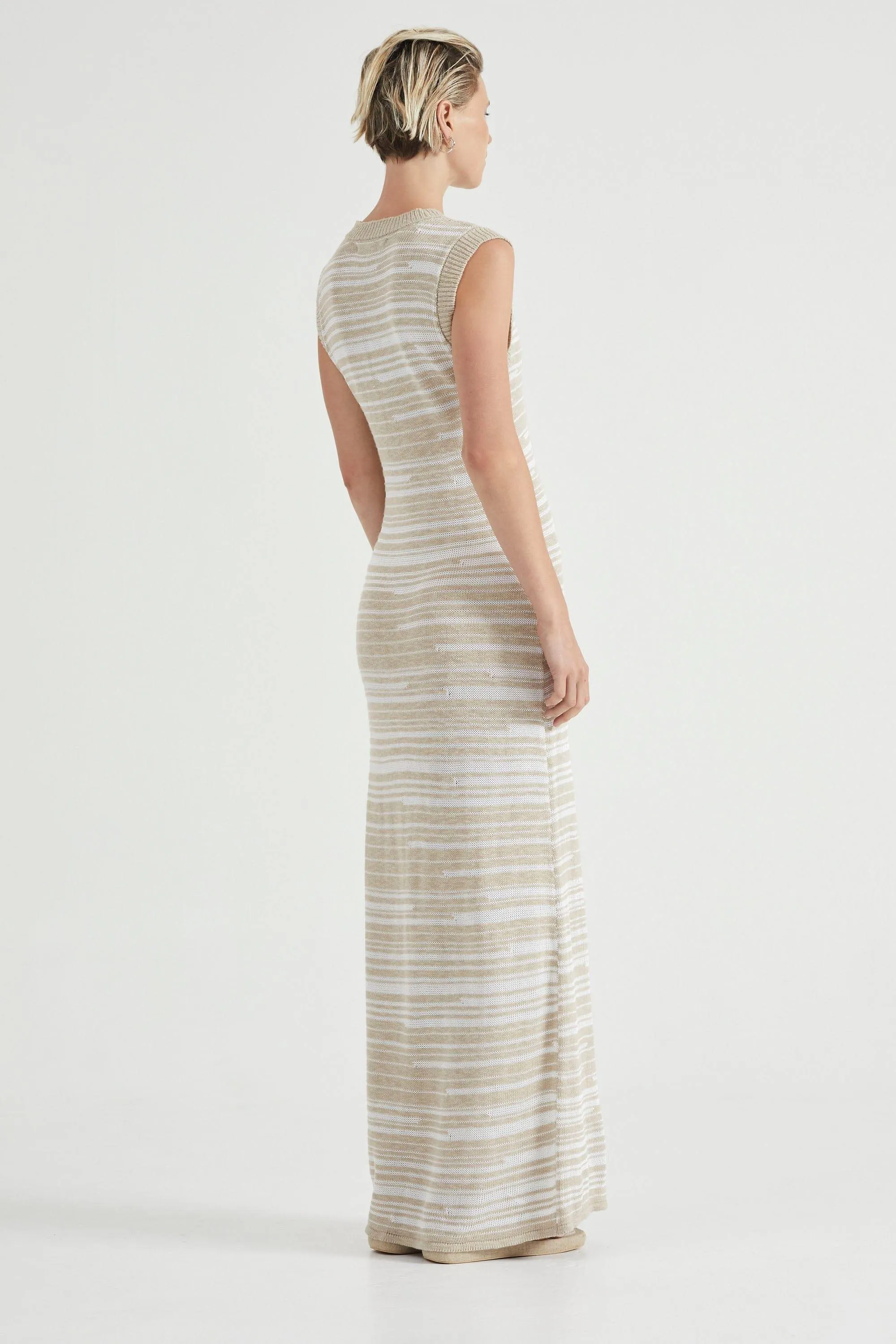 HAZE KNIT MAXI TANK DRESS | PUTTY