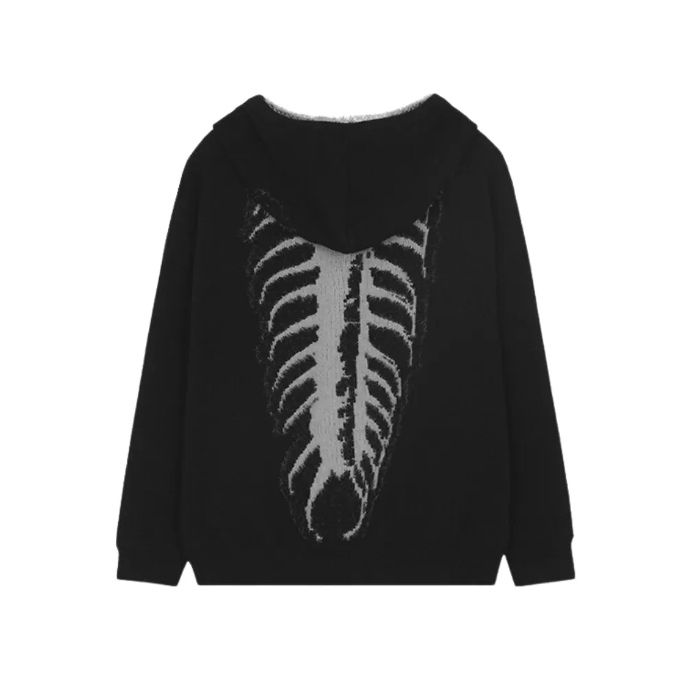 High Street Skeleton Patchwork Hoodie
