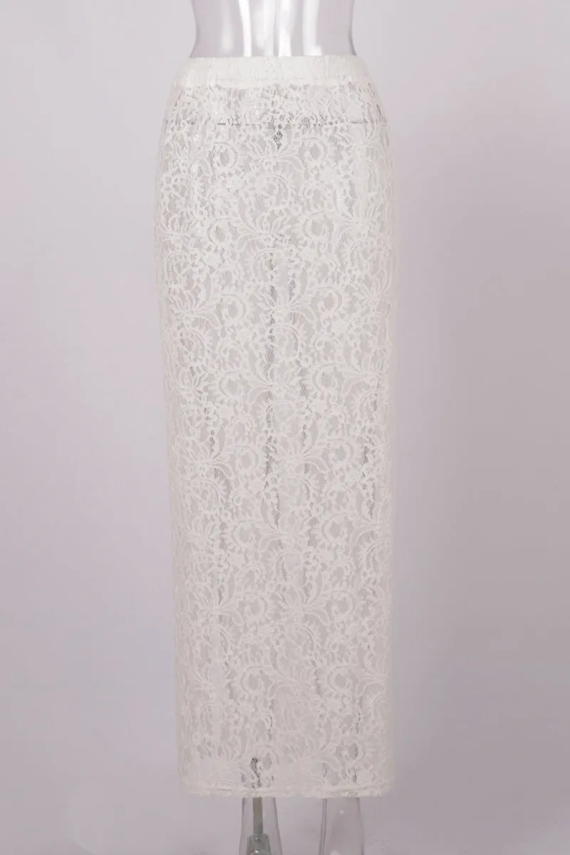 HQS1057 Urban Chic Lace Skirt Ensemble