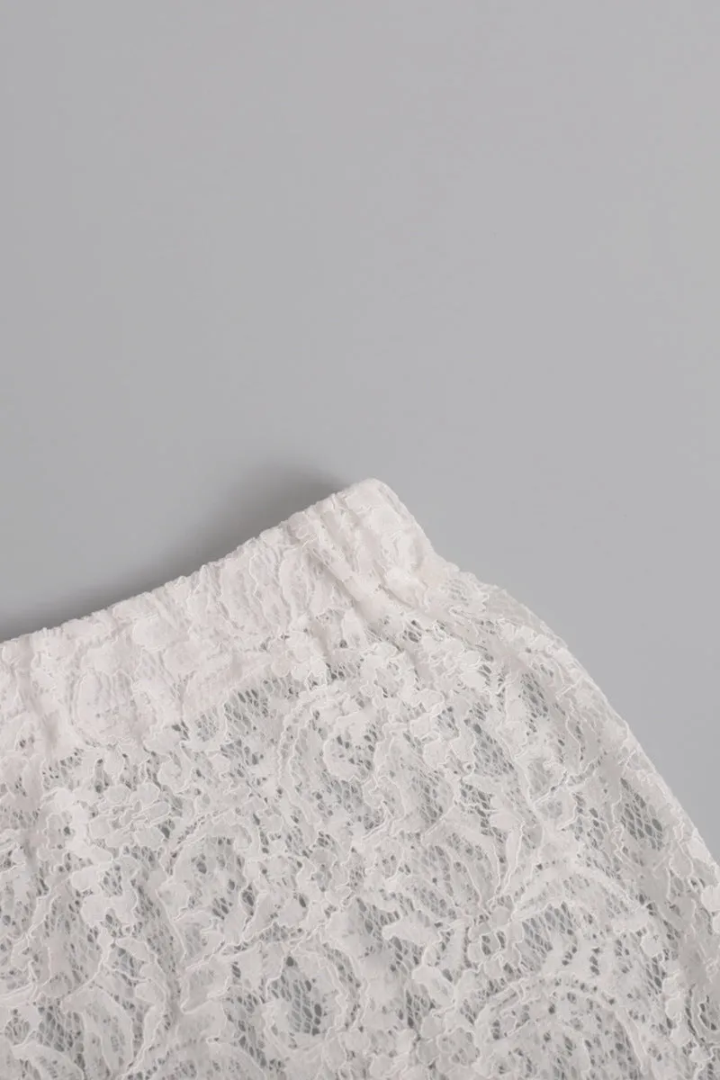 HQS1057 Urban Chic Lace Skirt Ensemble