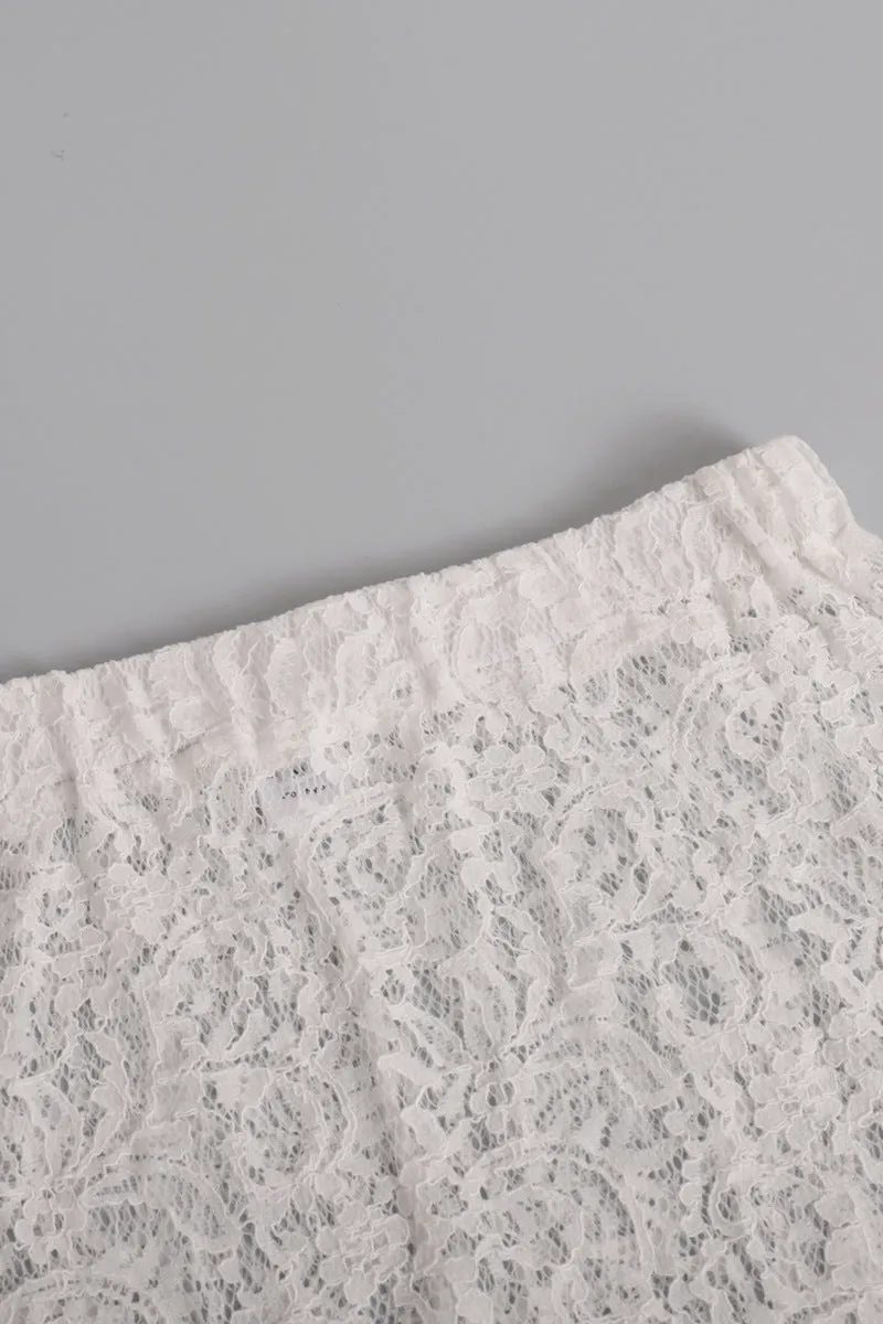 HQS1057 Urban Chic Lace Skirt Ensemble