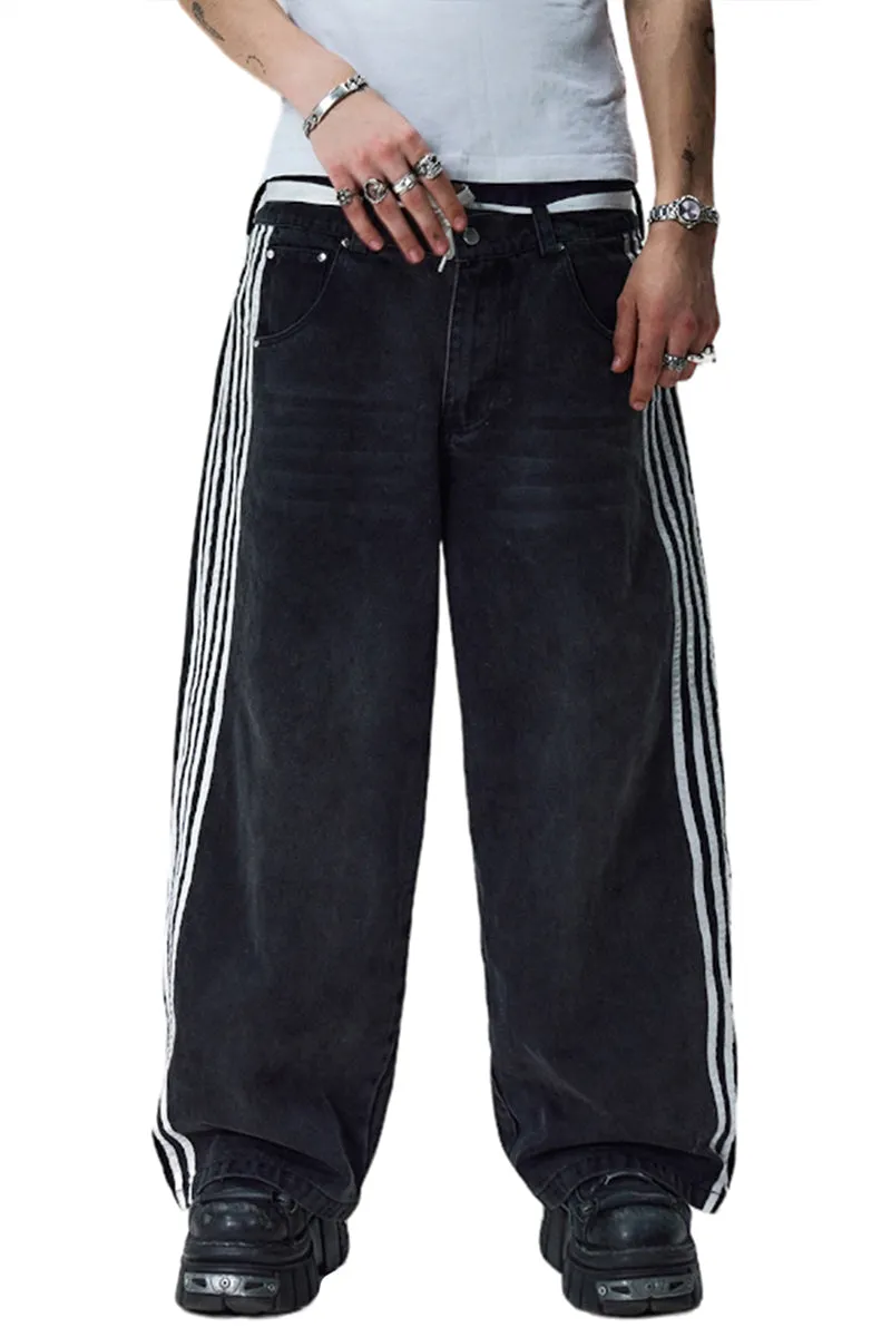 HWT1237 Street Style Wide-Leg Jeans Pant