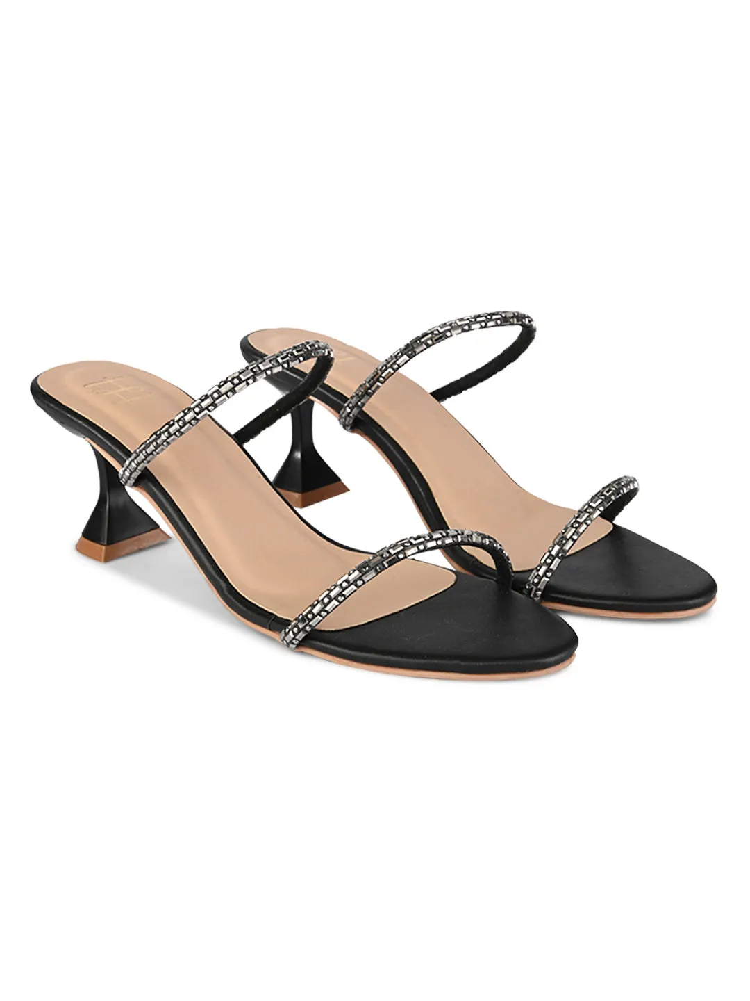 Hydes N Hues Black Heel Sandal For Women