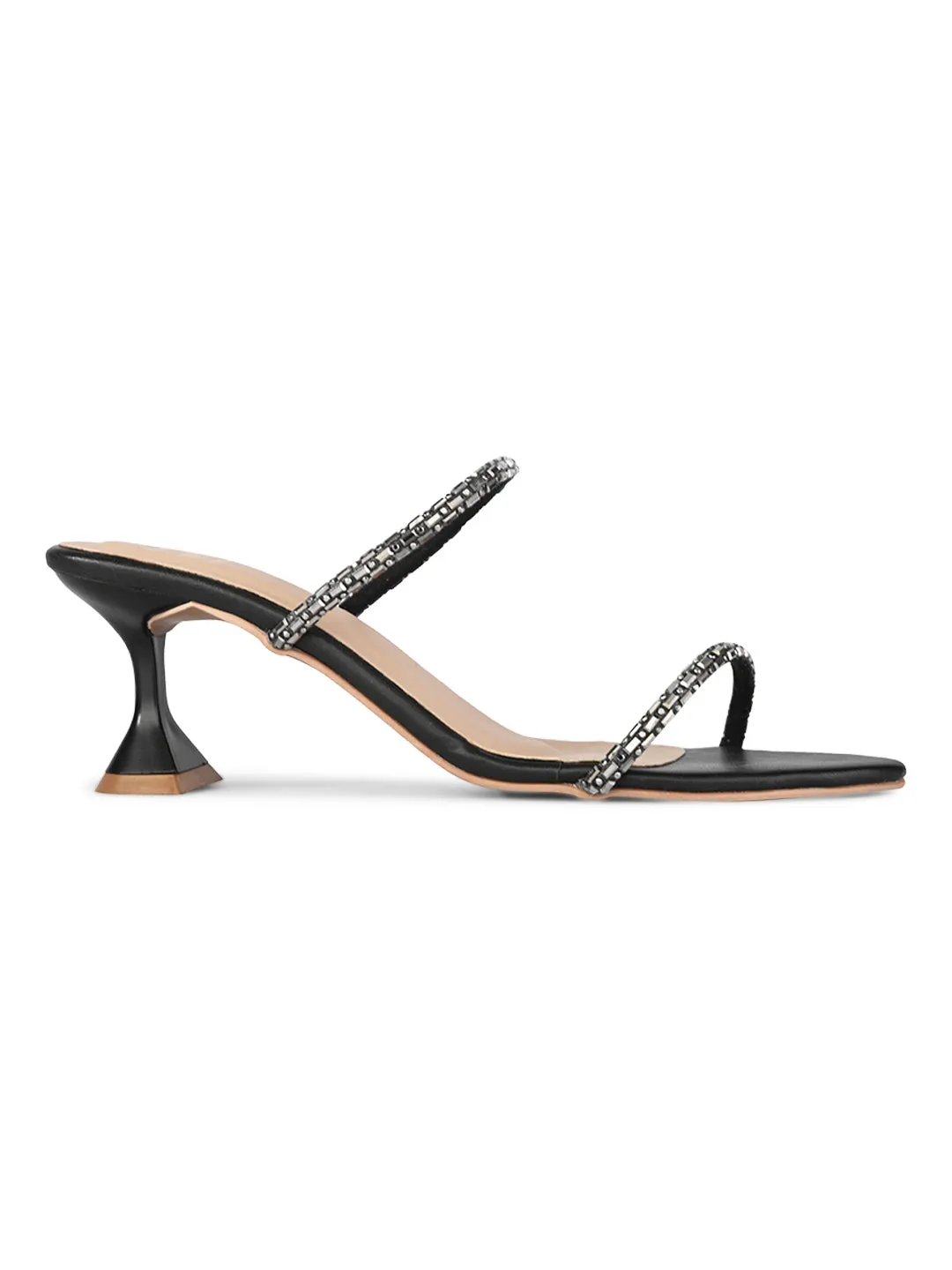 Hydes N Hues Black Heel Sandal For Women